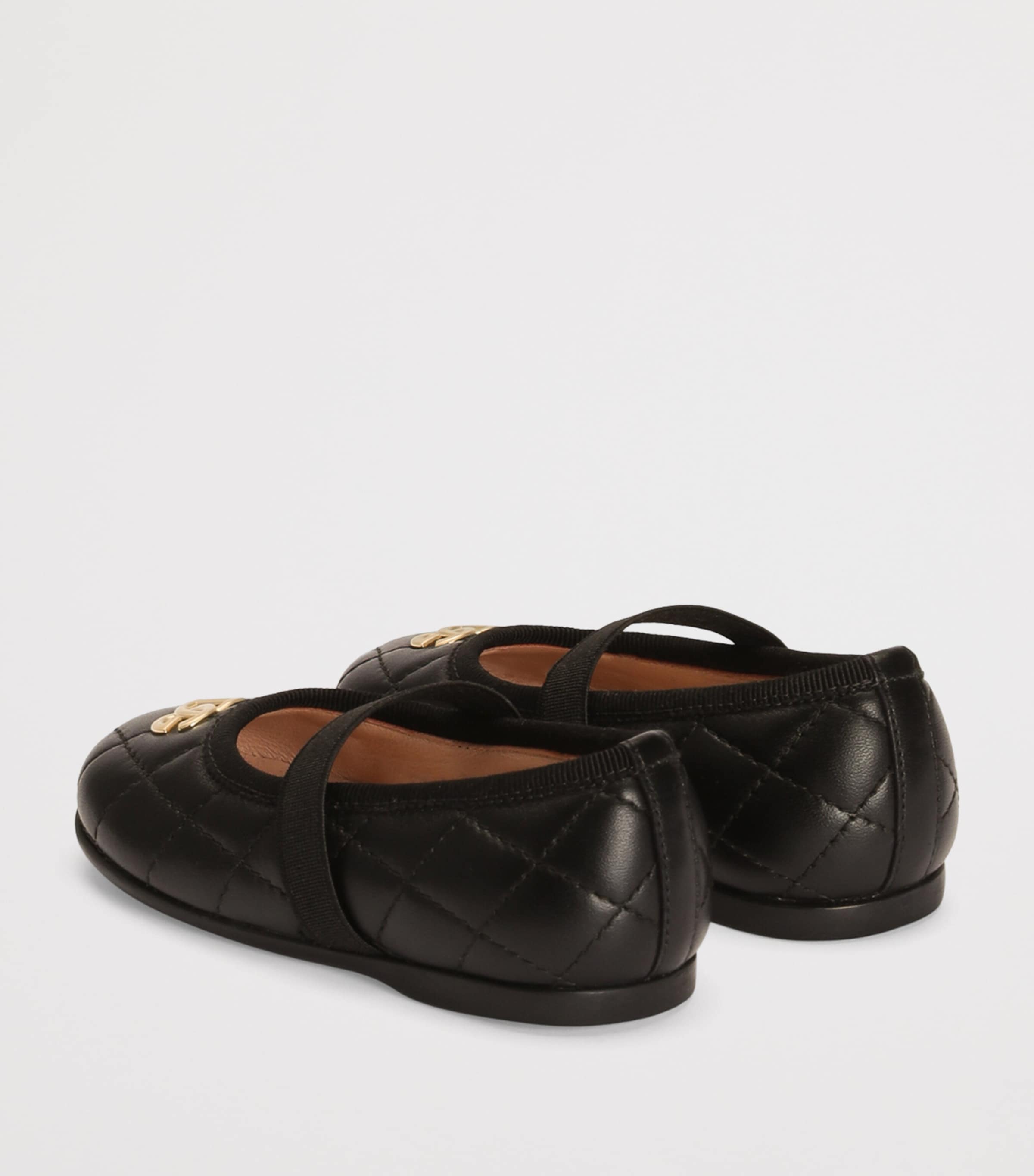 Dolce&Gabbana Kids Leather Quilted Ballet Flats — foto 3