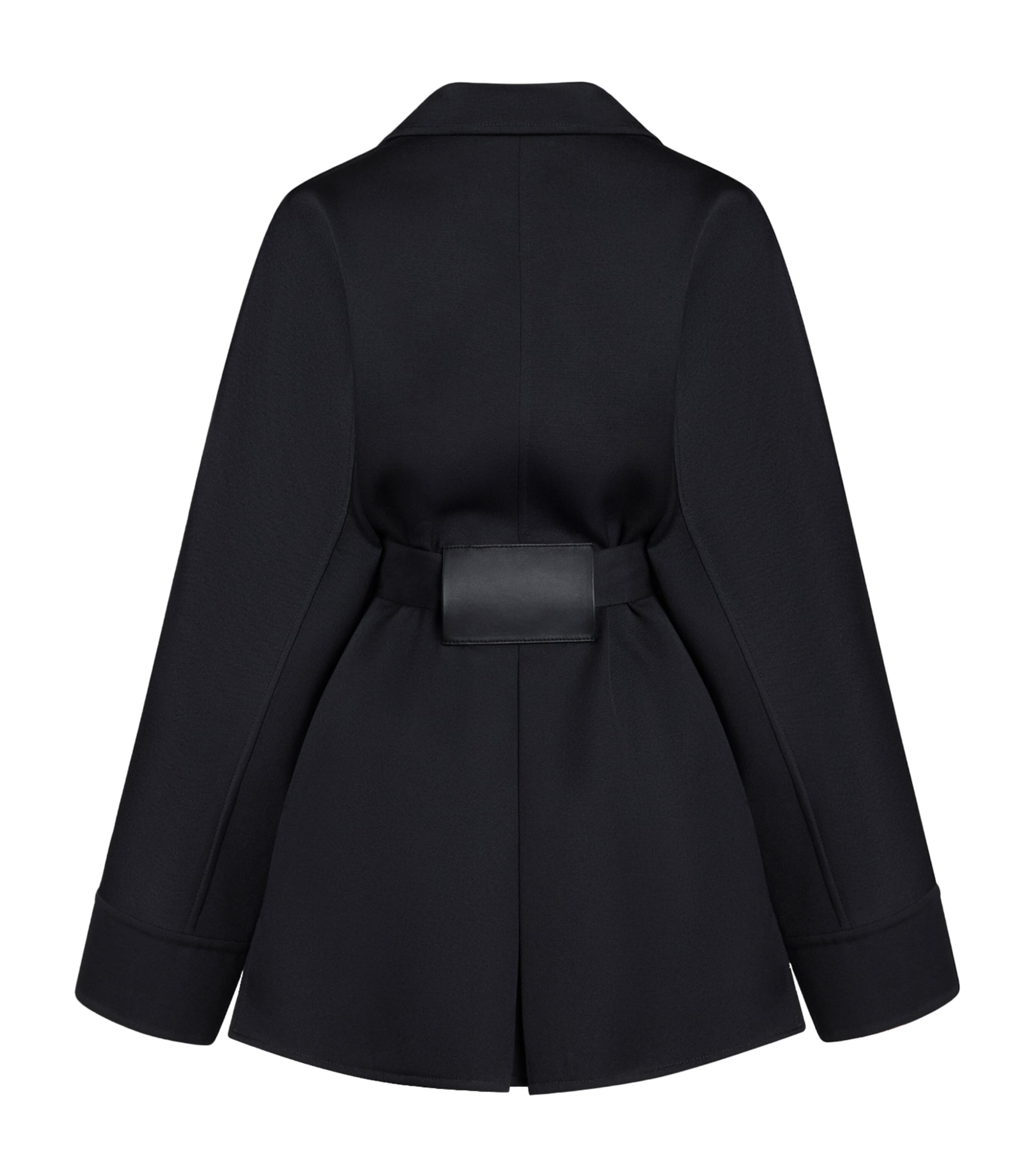 Alaïa Womens Virgin Wool Belted Jacket Noir Alaia Image 2