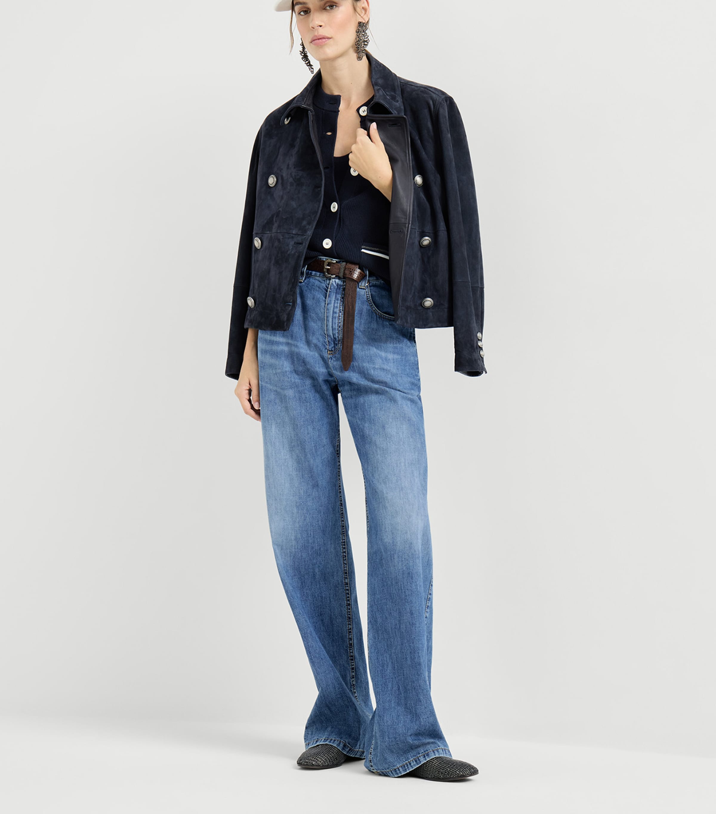 Suede Double-Breasted Jacket C8901 Image 2