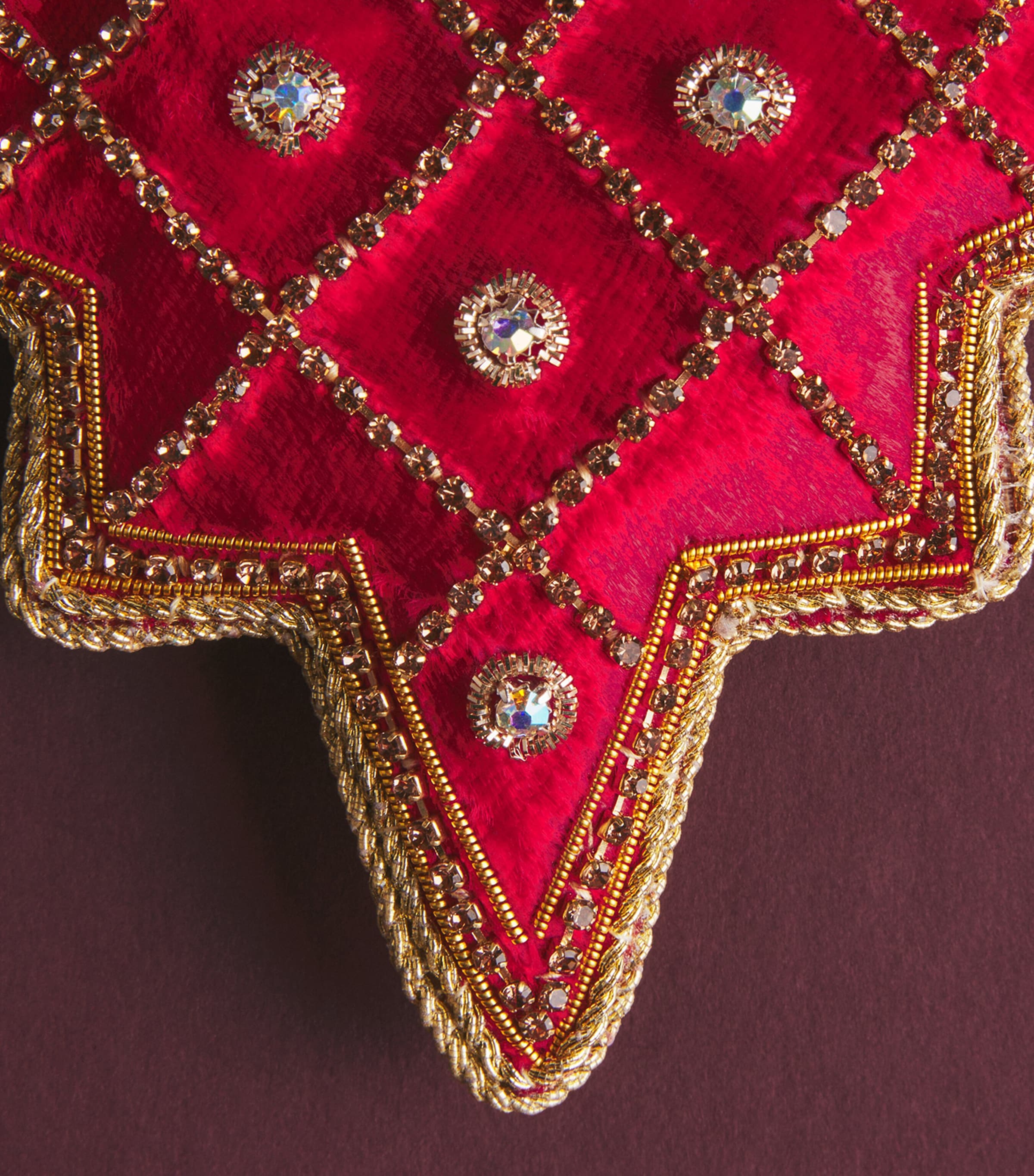 Tinker Tailor North Star Tree Decoration Red & Gold Image 2