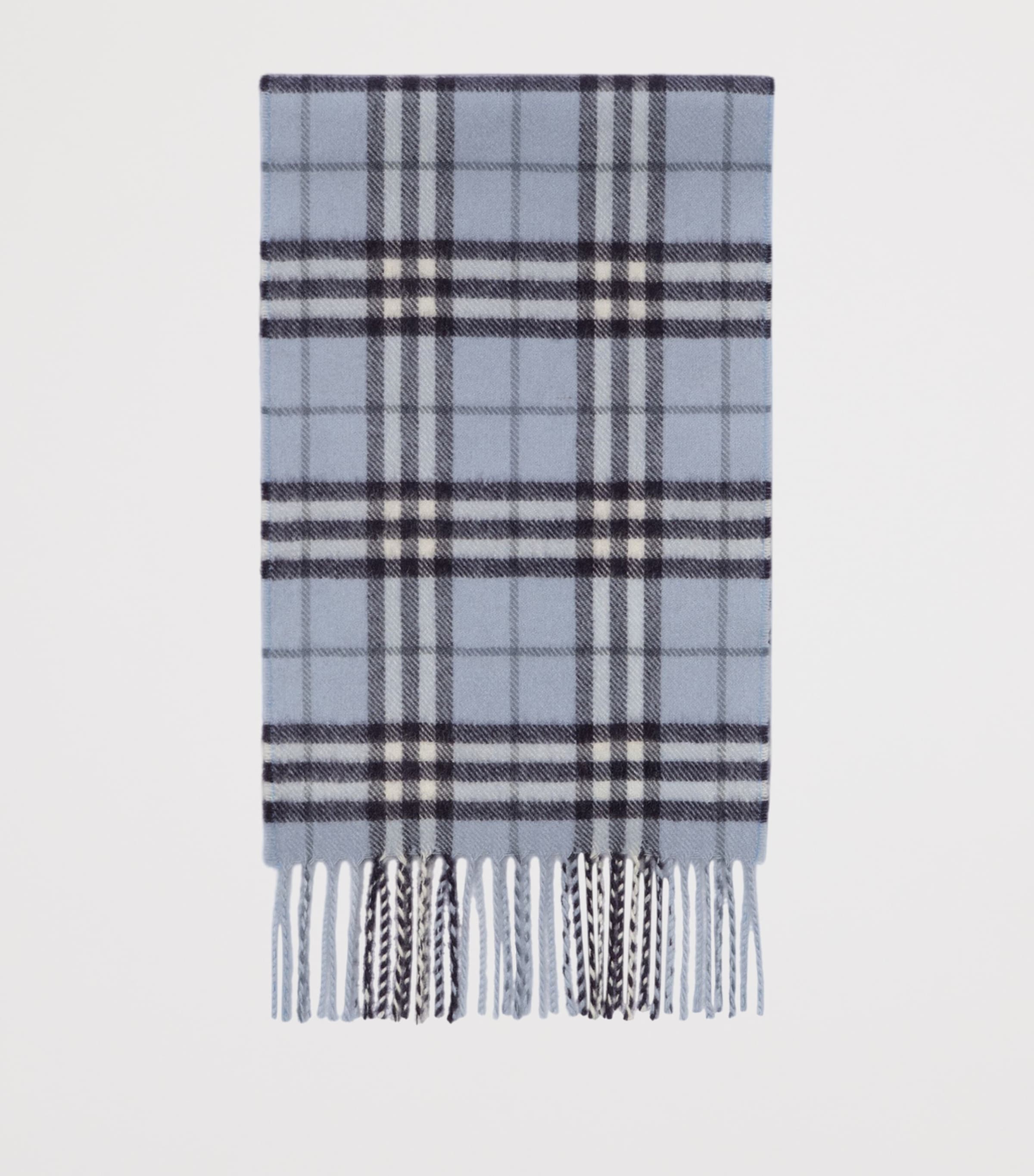 Burberry Kids Cashmere Check Scarf Bank Blue Image 2