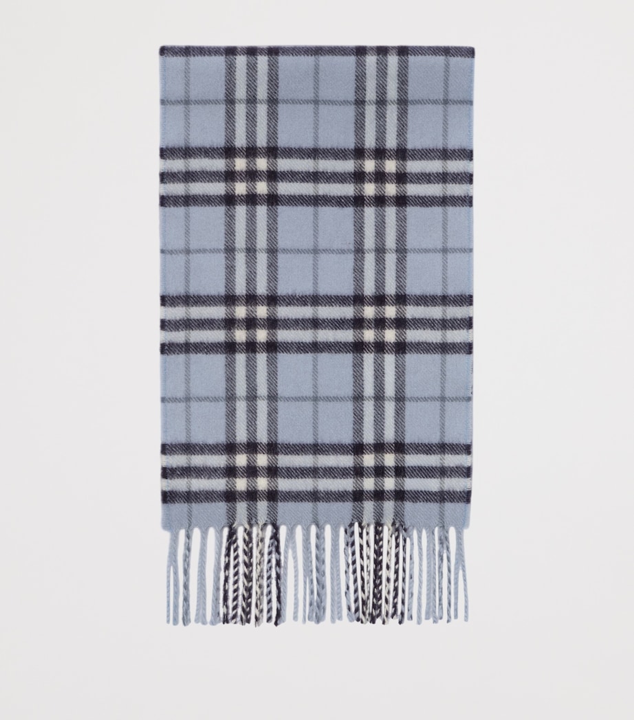Burberry Kids Cashmere Check Scarf Bank Blue Image 2