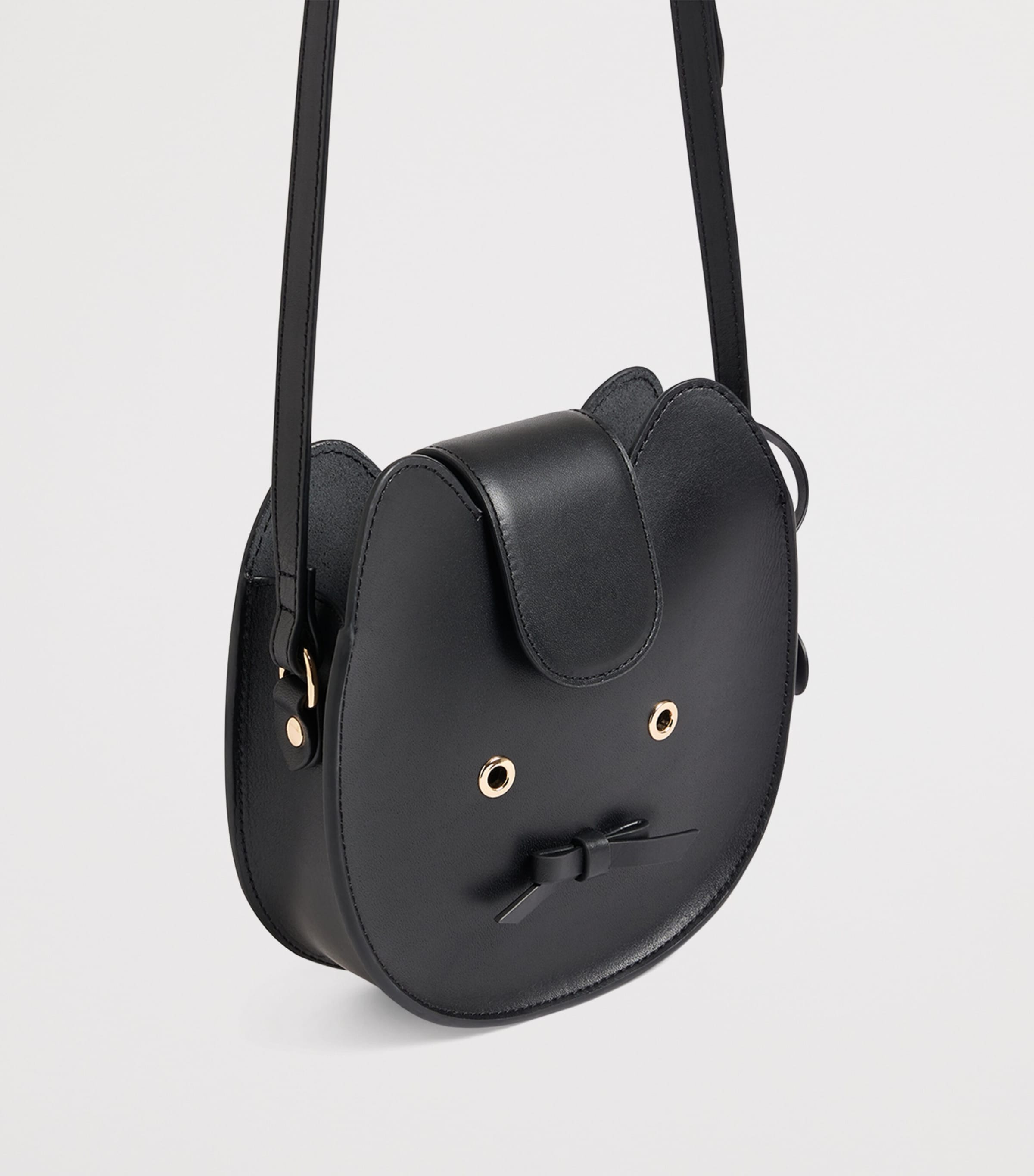 Leather Juro Cat Cross-Body Bag NOIR Image 4