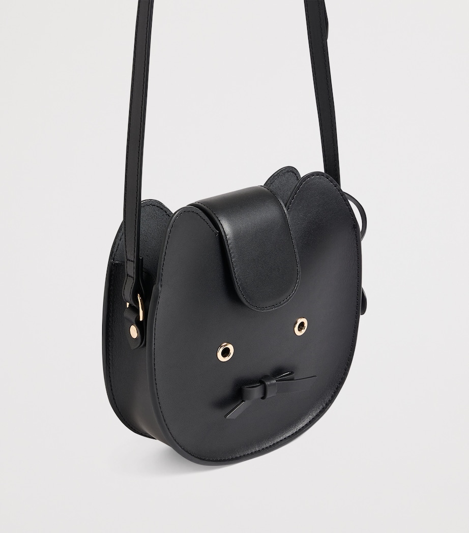 Leather Juro Cat Cross-Body Bag NOIR Image 4