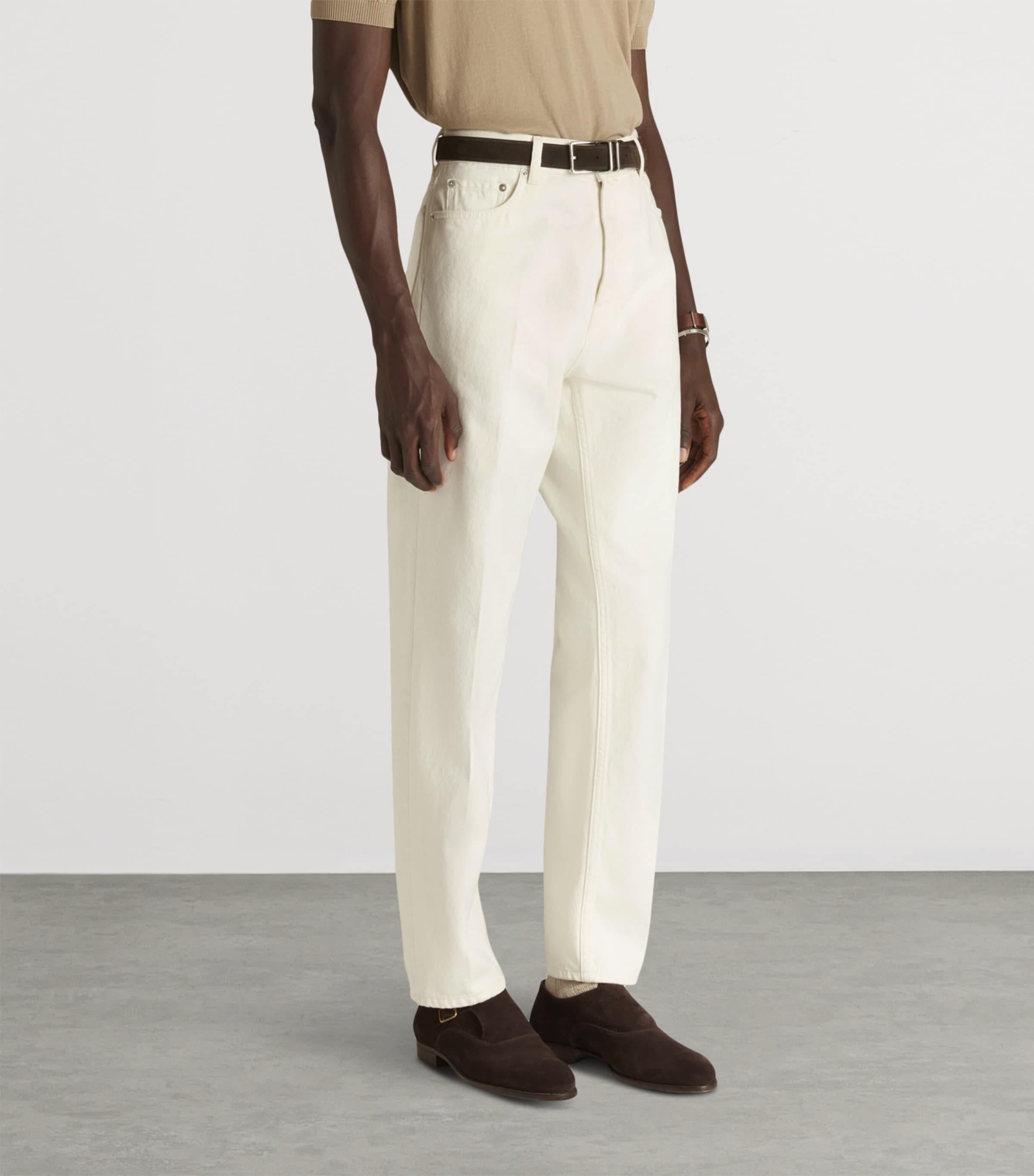 Dunhill Mens Sea Island Cotton Straight Jeans Image 3