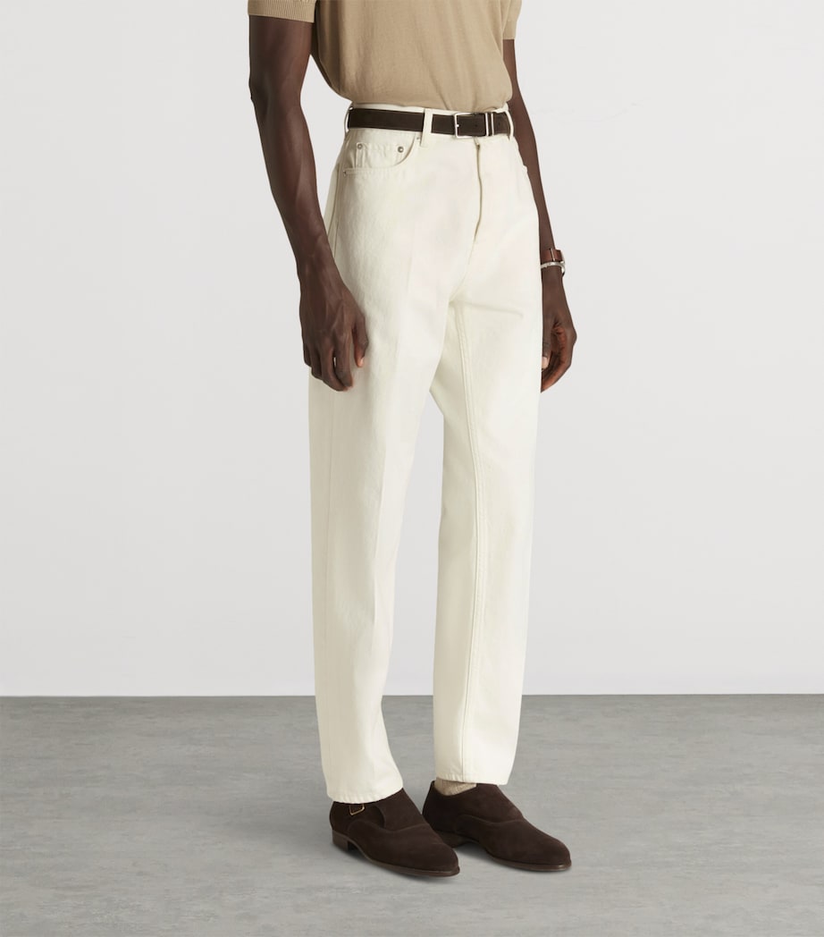 Dunhill Mens Sea Island Cotton Straight Jeans Image 3