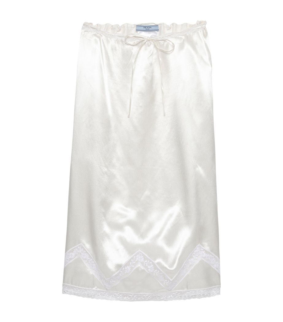 Satin Embroidered Skirt F0009 Image 1