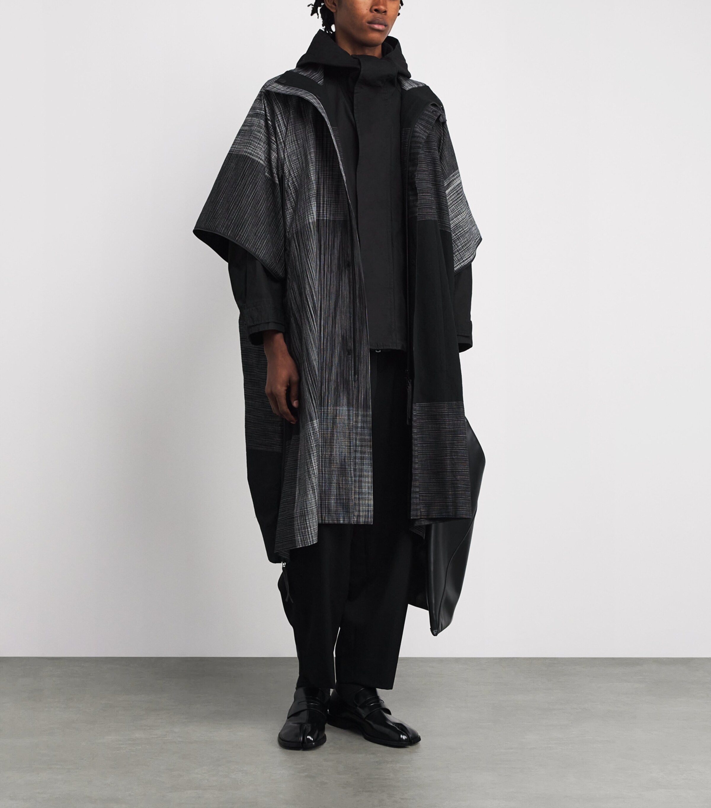 IM MEN Mens Hooded Jacket Black Image 2