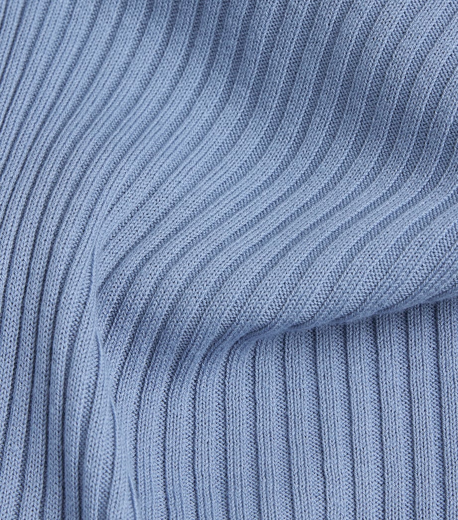 MAX&Co. Womens Ribbed Boat-Neck Sweater Avio Image 5