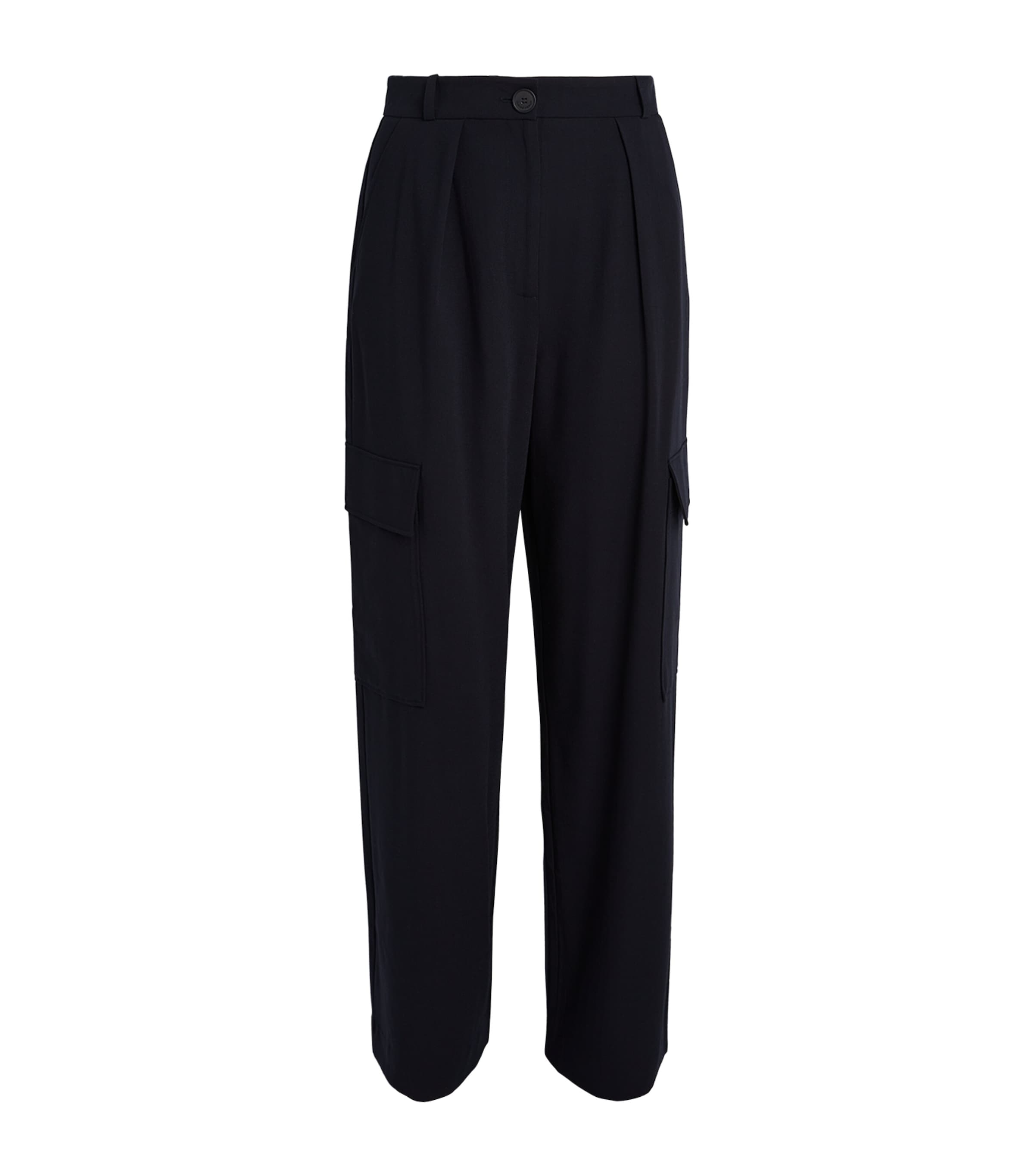 Claudie Pierlot Wide-leg Cargo Trousers In Blue