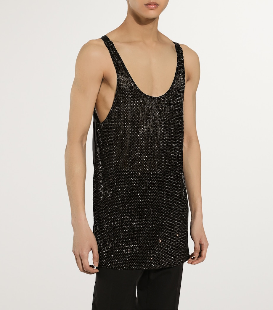 Silk Embellished Tank Top S9000-MULTI Image 3