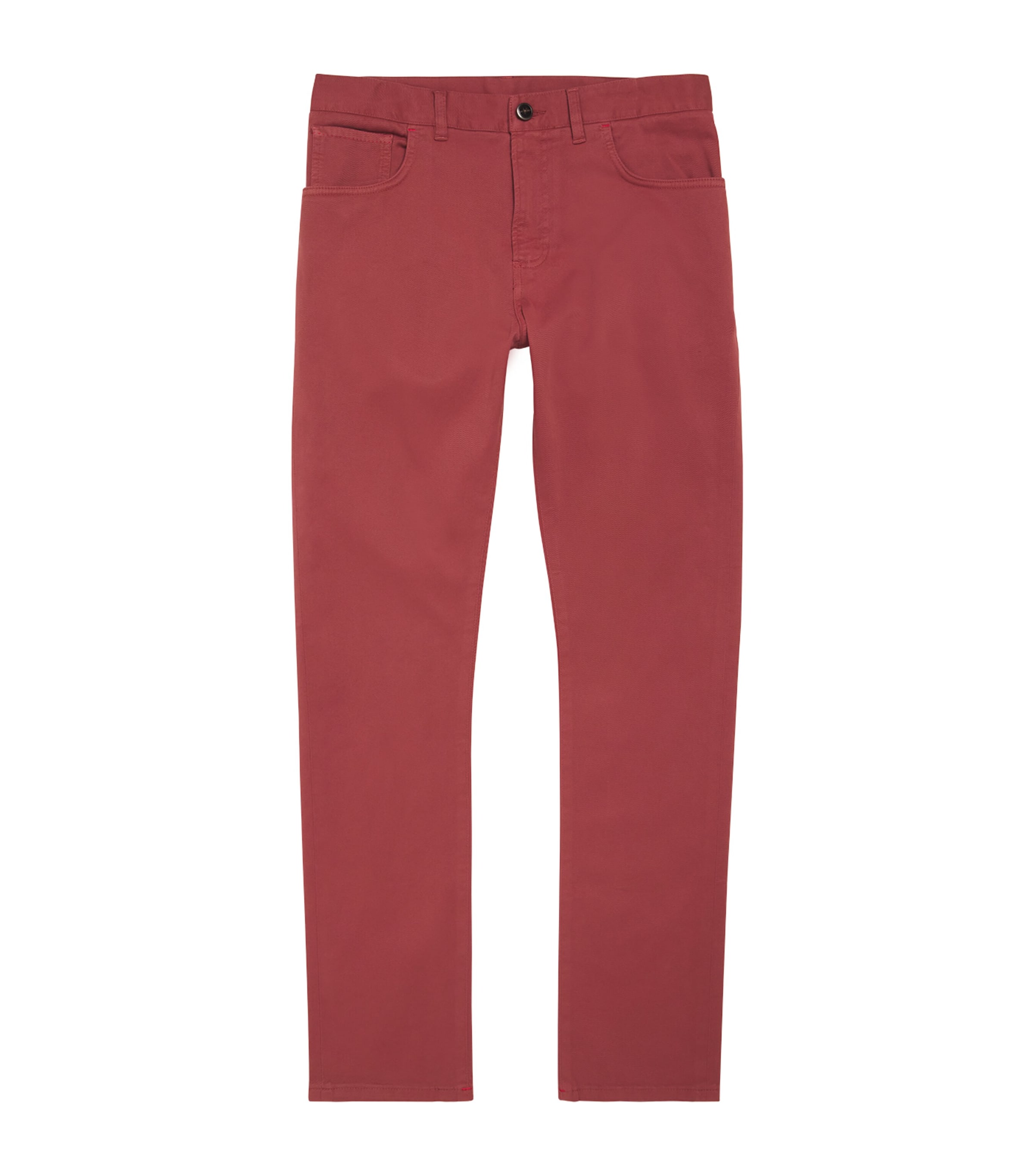 Isaia Five Pockets Jeans In Red