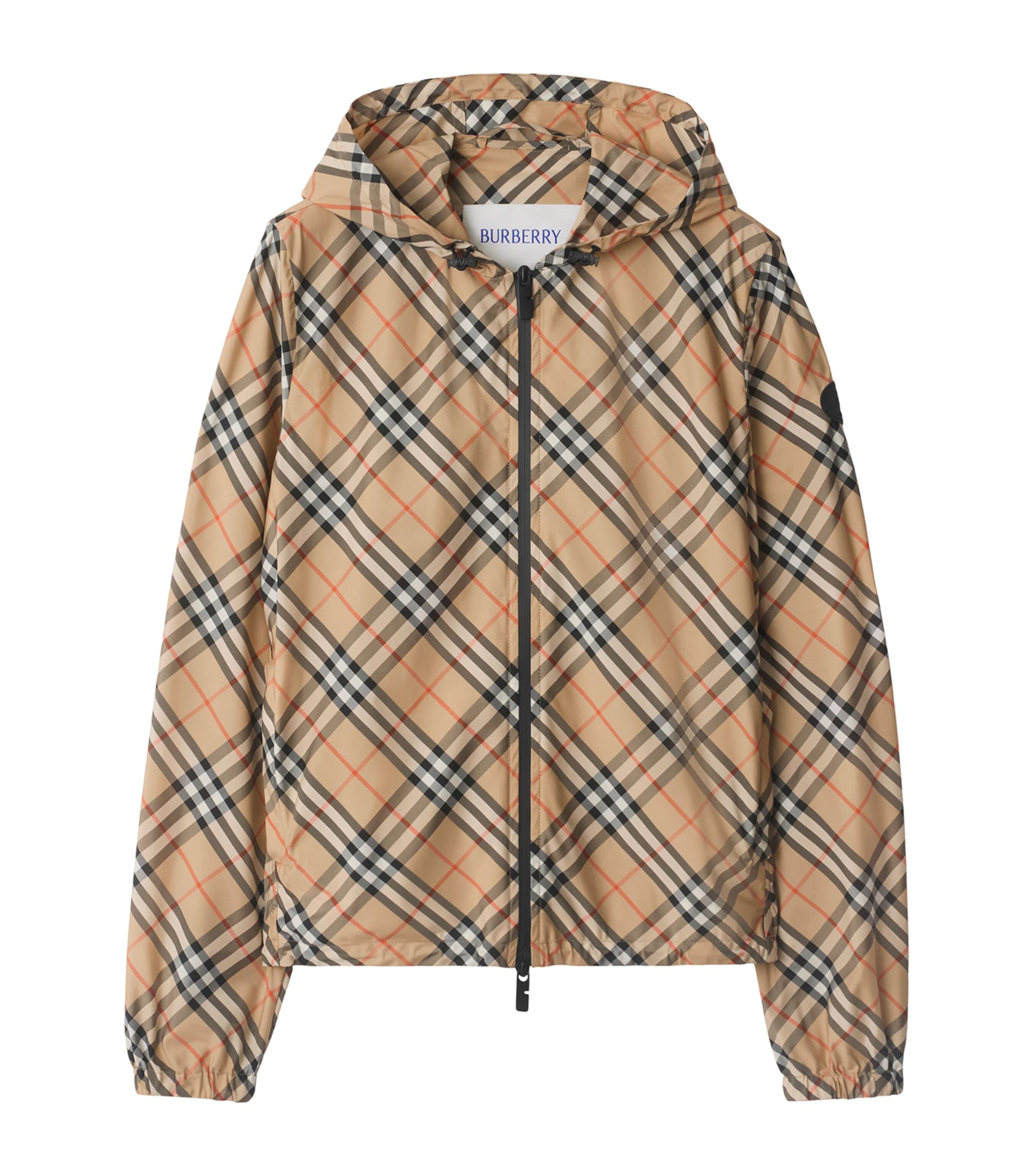 Burberry Check Hooded Jacket In Multi