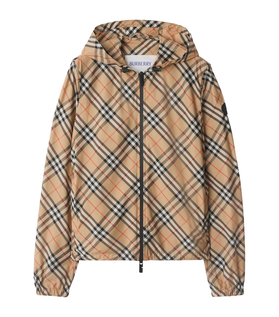Check Hooded Jacket SAND IP CHECK Image 1