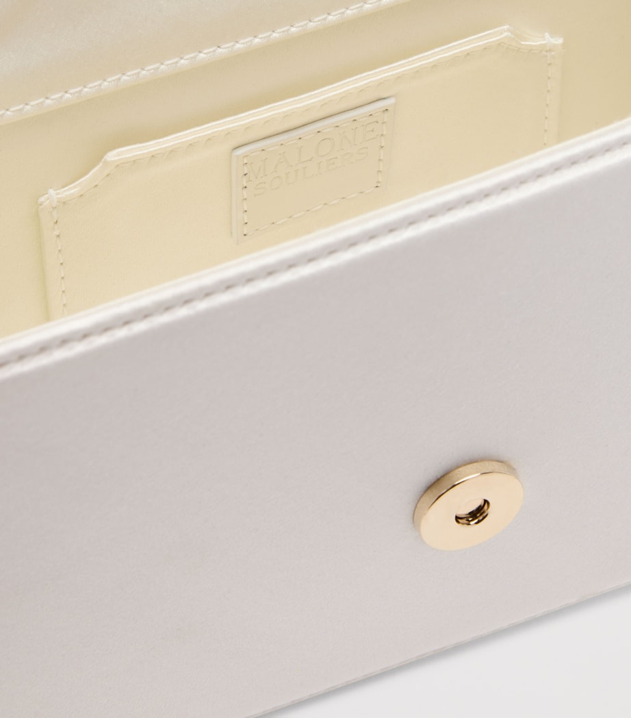 Malone Souliers Mini Satin Audrey Top-Handle Bag Ivory Image 6