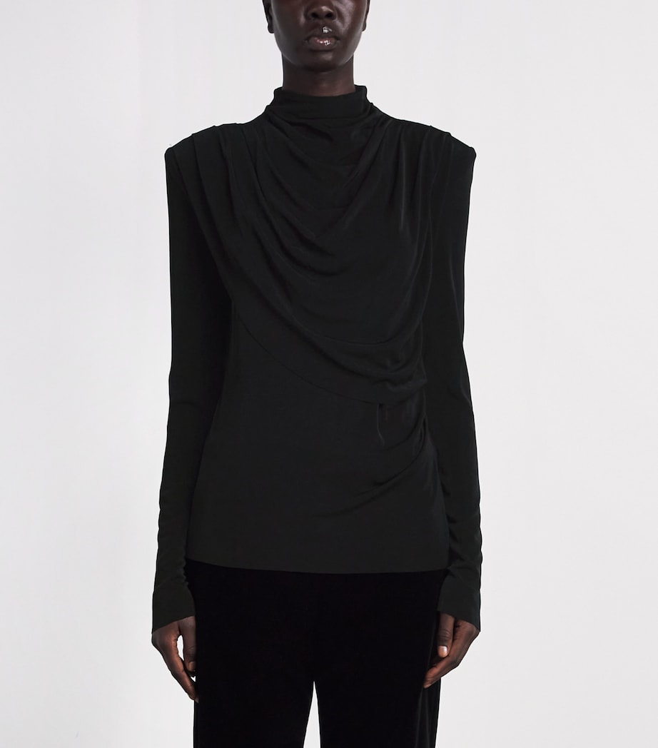 CAMILLA AND MARC Womens Long-Sleeve Katerina Top Dblk Black Image 4