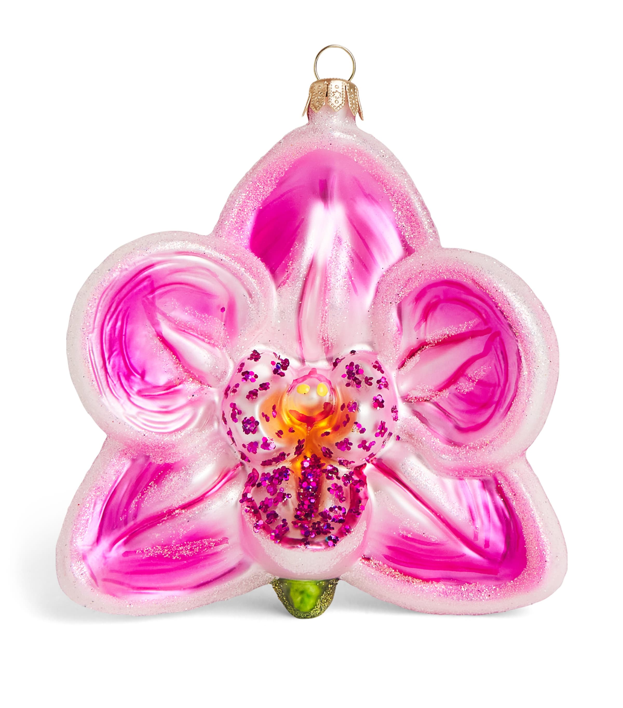 Harrods Glass Orchid Ornament In Pink