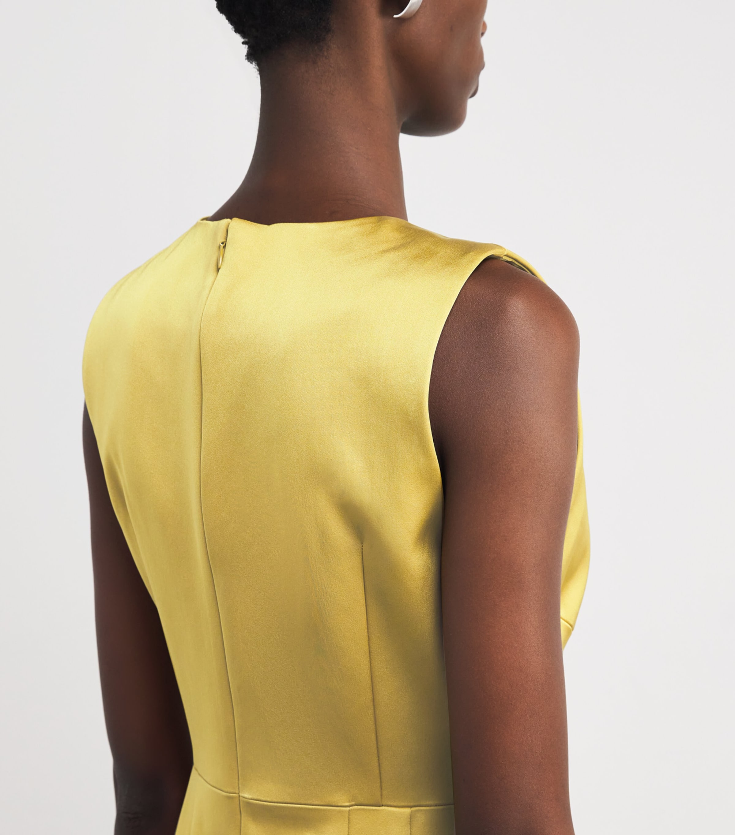 Satin Garden Mini Dress TURMERIC Image 6