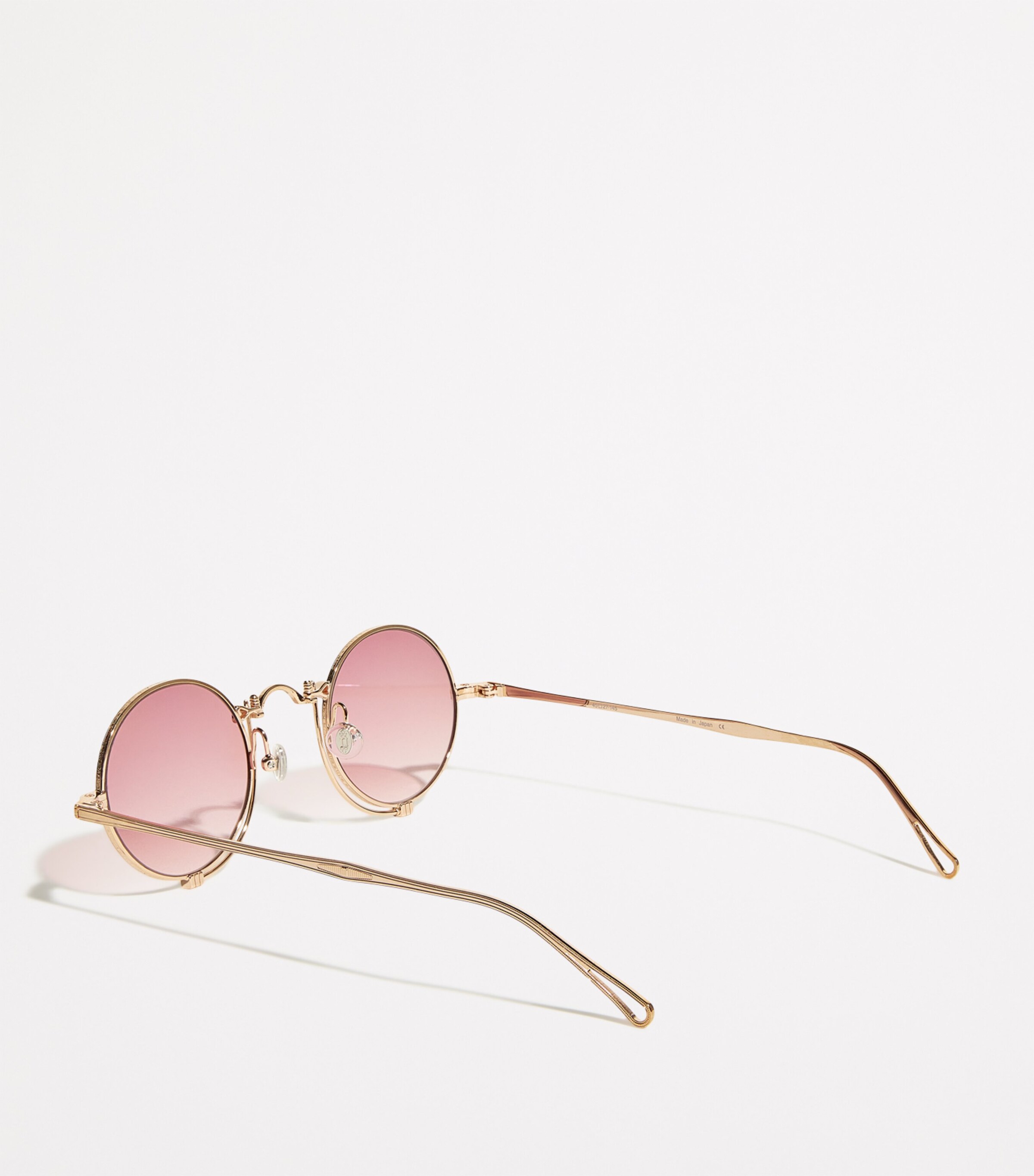 Titanium Round Sunglasses ROSE GOLD-MATTE BLCK Image 3