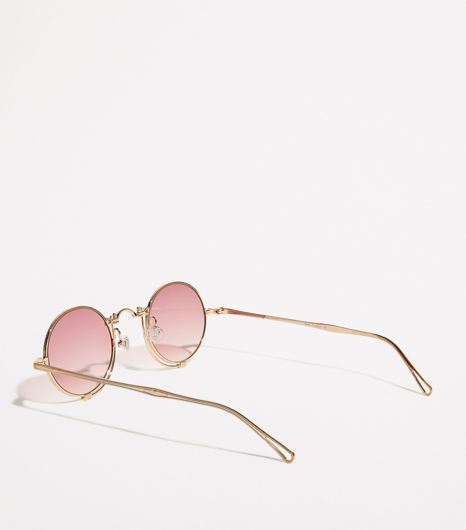 Titanium Round Sunglasses ROSE GOLD-MATTE BLCK Image 3