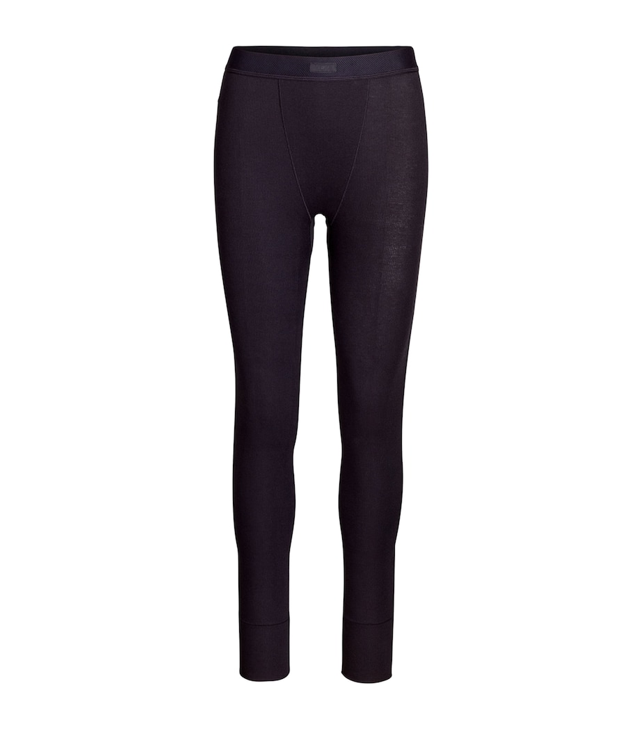 Skims Womens Ribbed Leggings Soot Image 1