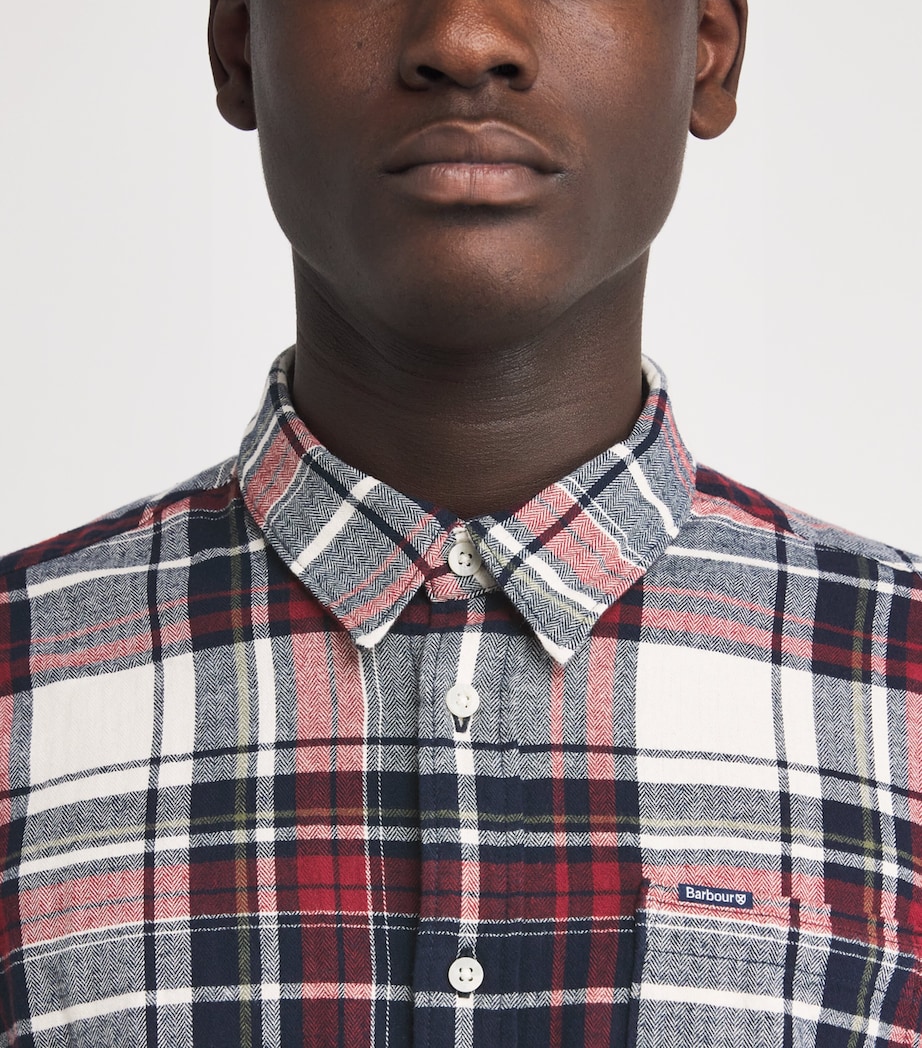 Cotton Check Malham Shirt RE51 RED Image 6