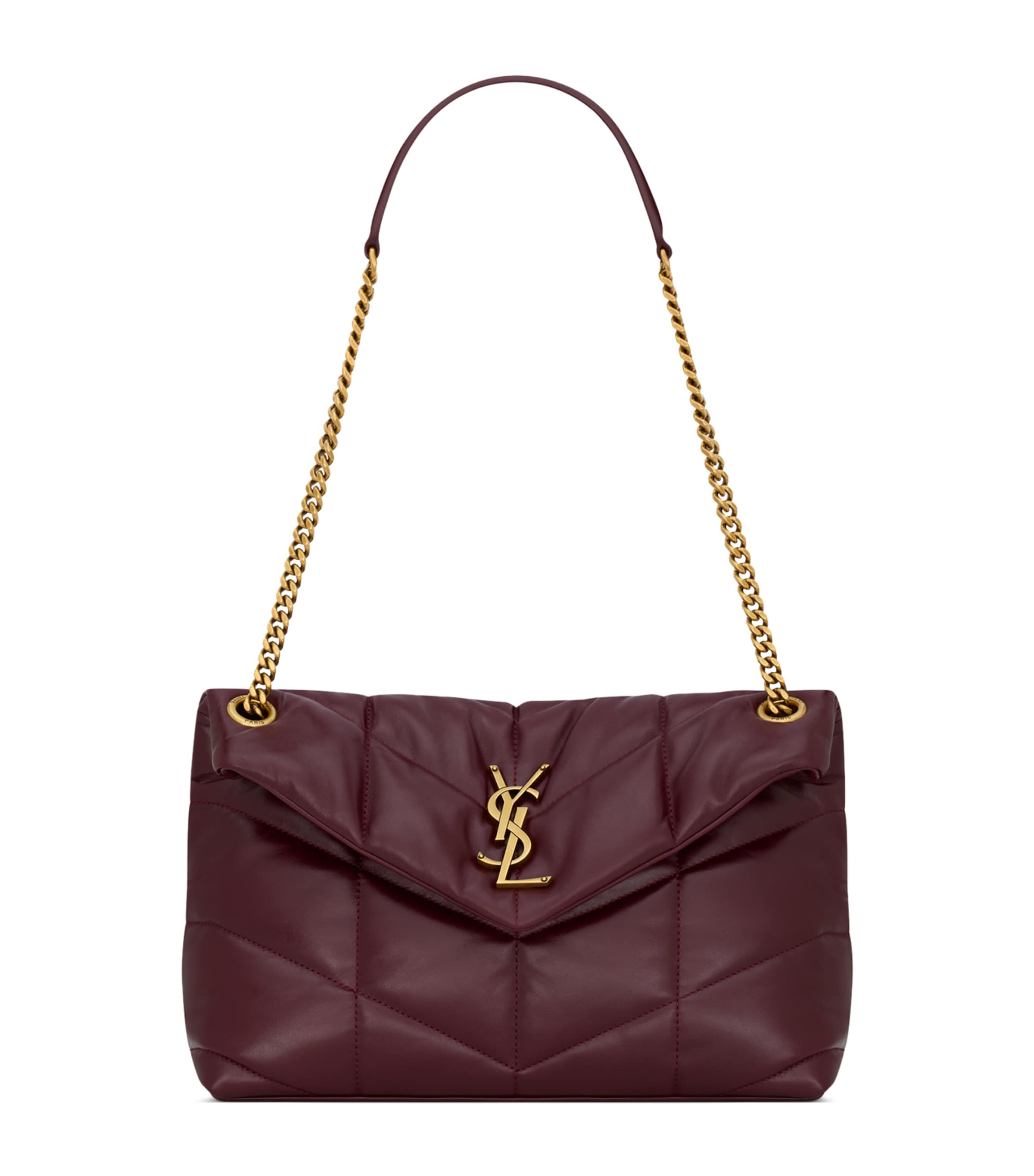 Saint Laurent Small Puffer Shoulder Bag In Red