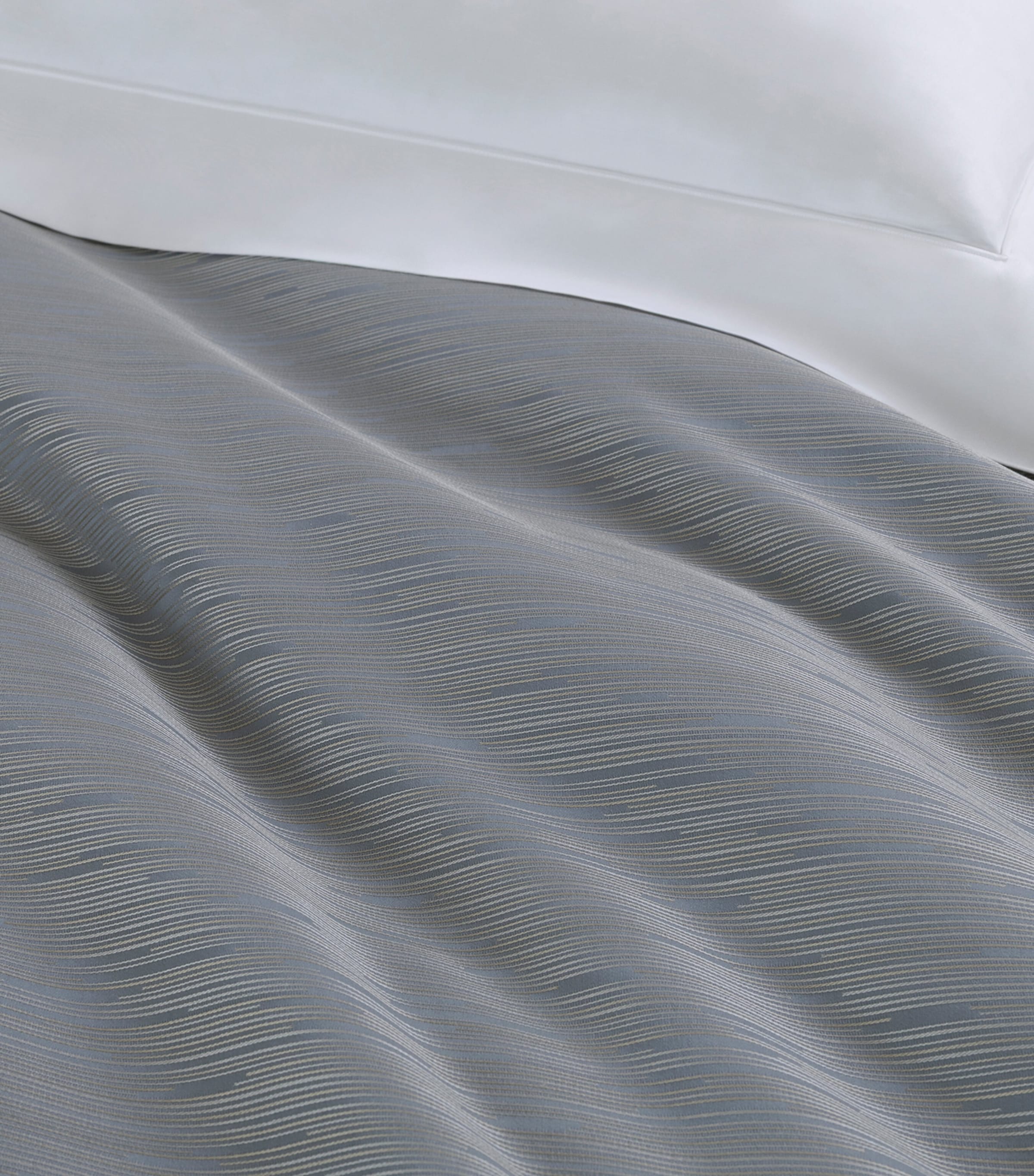 Frette Cotton-Silk Stardust Jacquard King Duvet Cover (260cm x 240cm) Dusty Grey/go Image 5