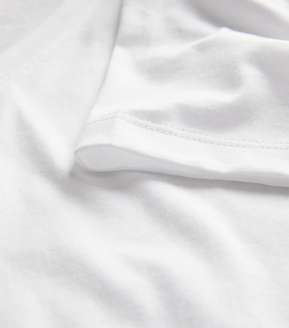 Falke Womens Pima Cotton V-Neck T-Shirt White Image 5