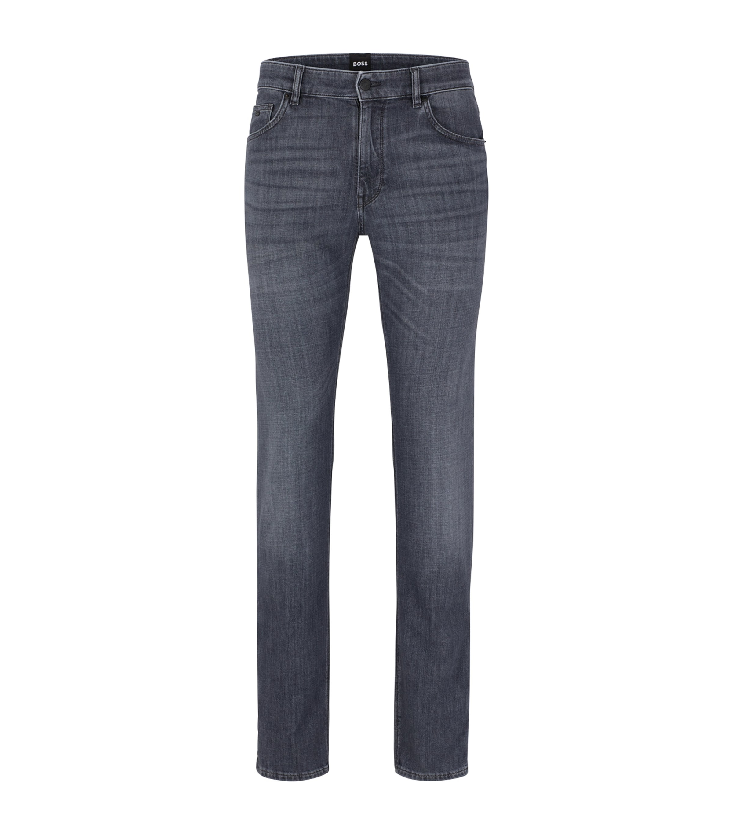 Shop Hugo Boss Straight Jeans In Grey