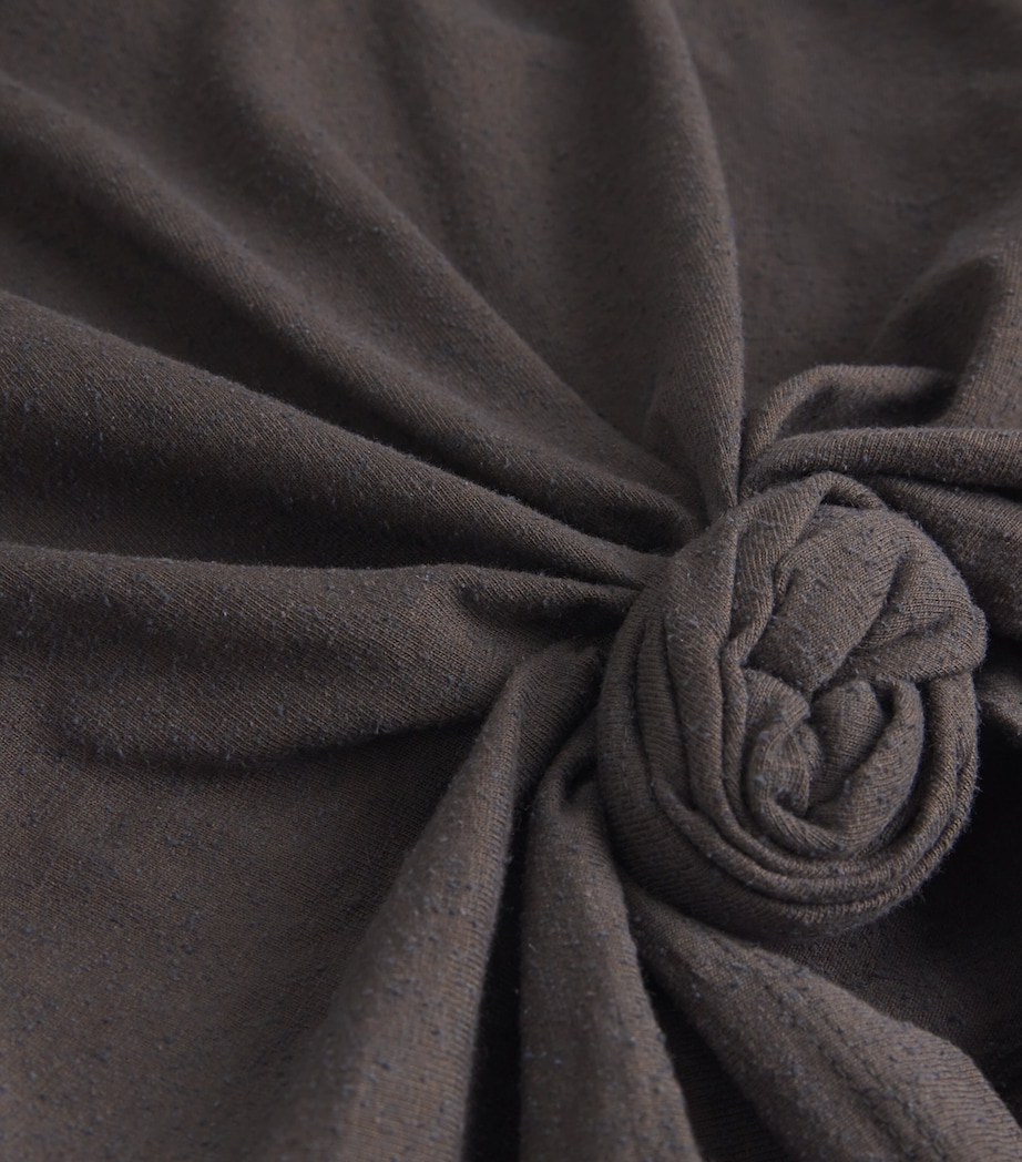 Cotton-Silk Knotted Tank Top GREY Image 5