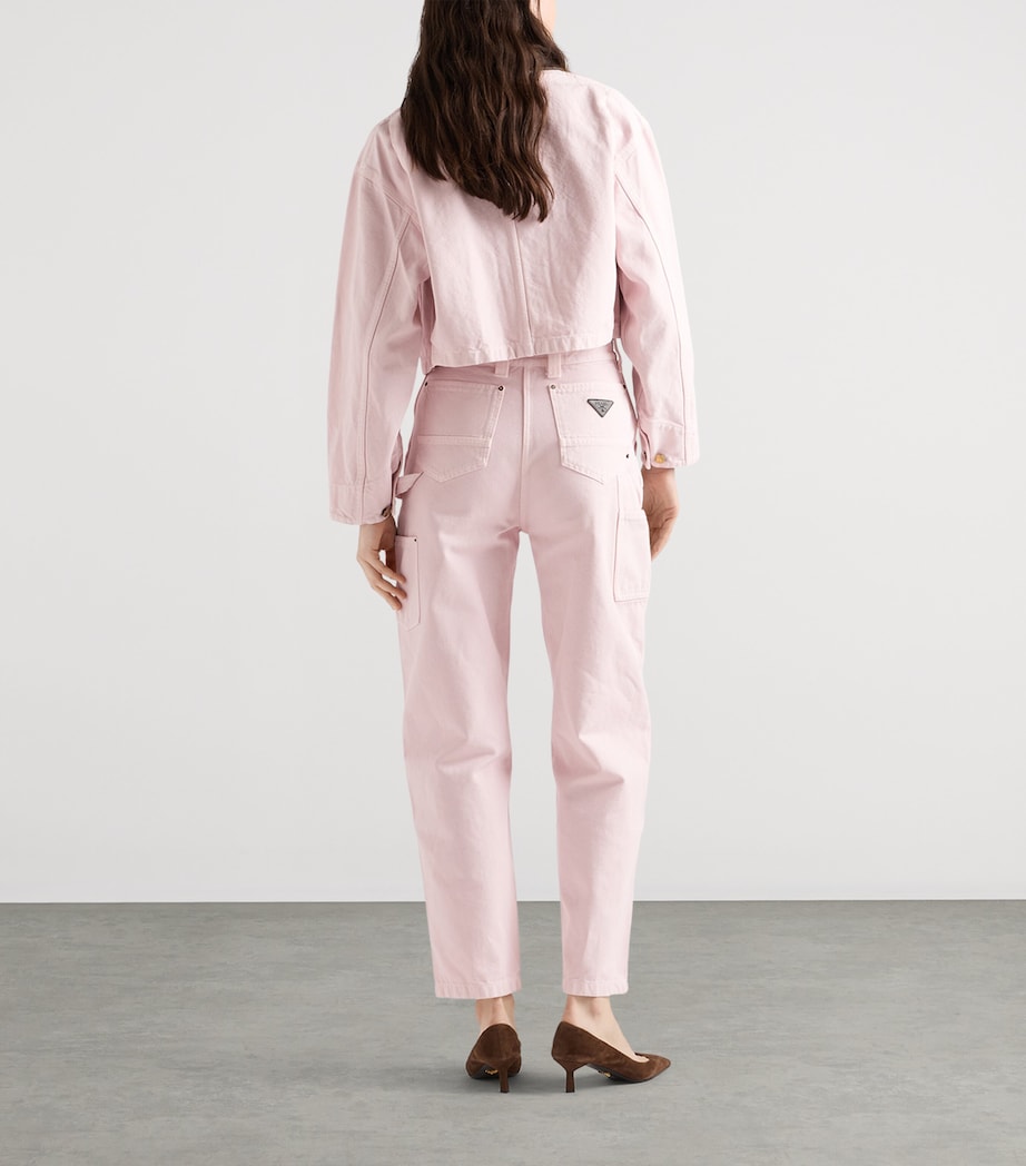 Prada Womens Cotton Canvas Cropped Jacket Image 5