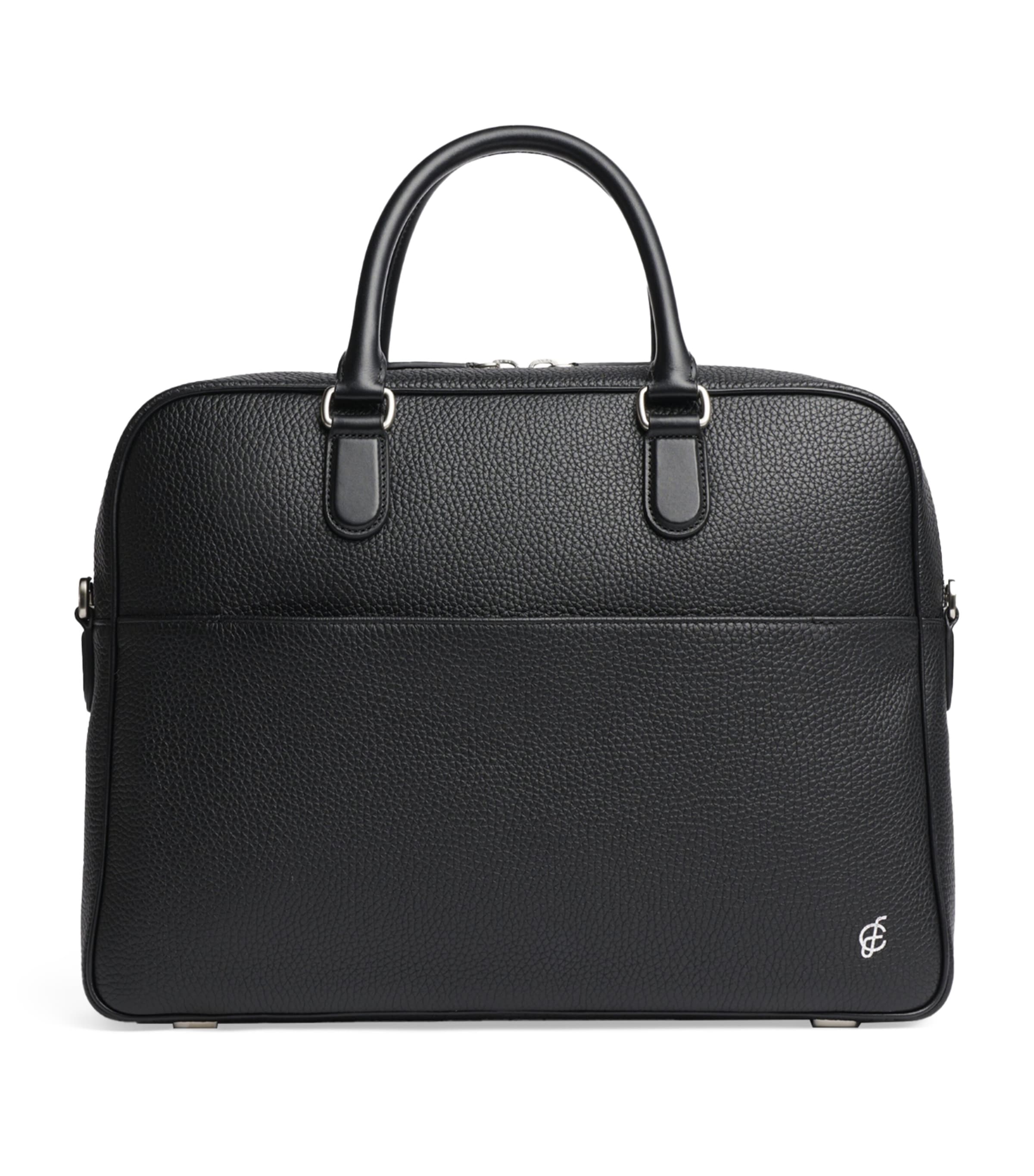 Leather Dunloe Briefcase BLACK Image 1