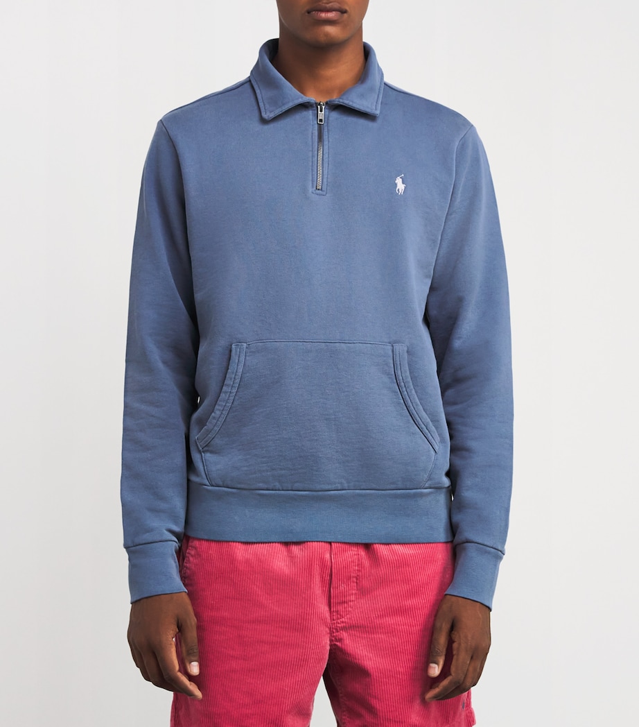 Cotton Polo Pony Sweater BLUE Image 3