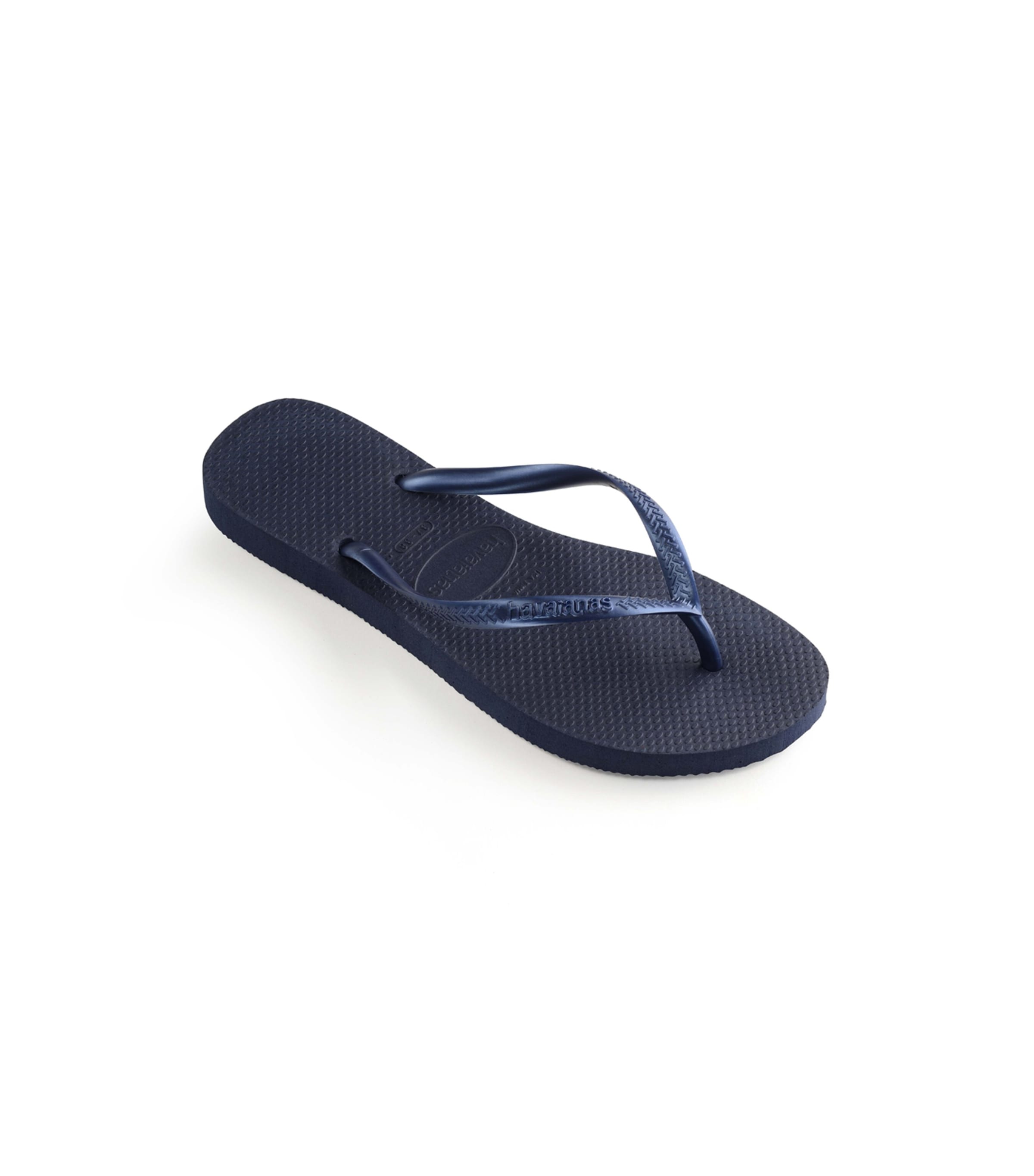 Shop Havaianas Slim Flip Flops In Navy