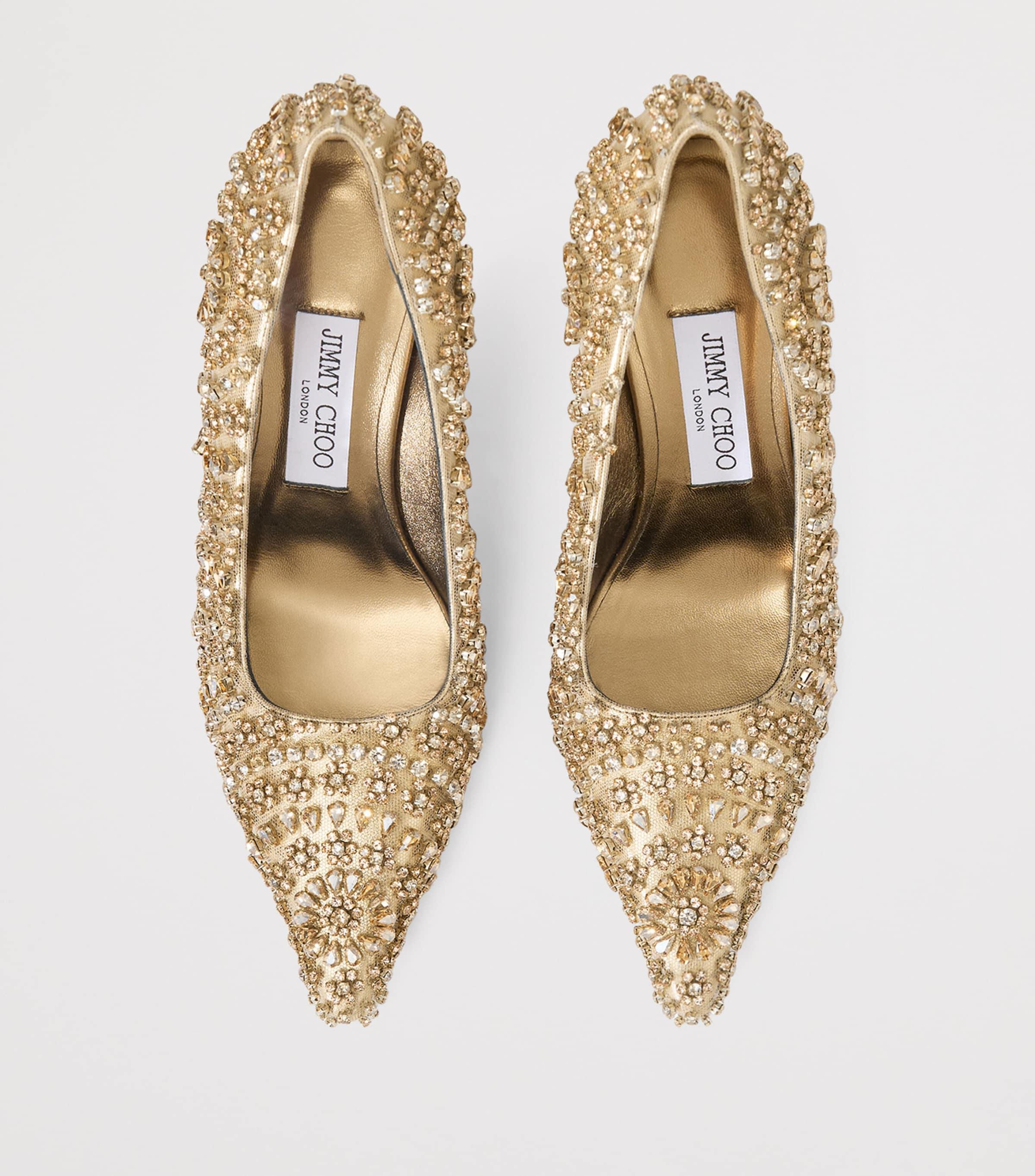 Ixia 80 Embellished Mesh Pumps GOLD MIX Image 3