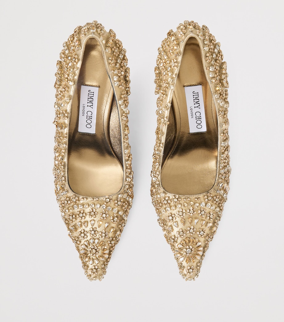 Ixia 80 Embellished Mesh Pumps GOLD MIX Image 3
