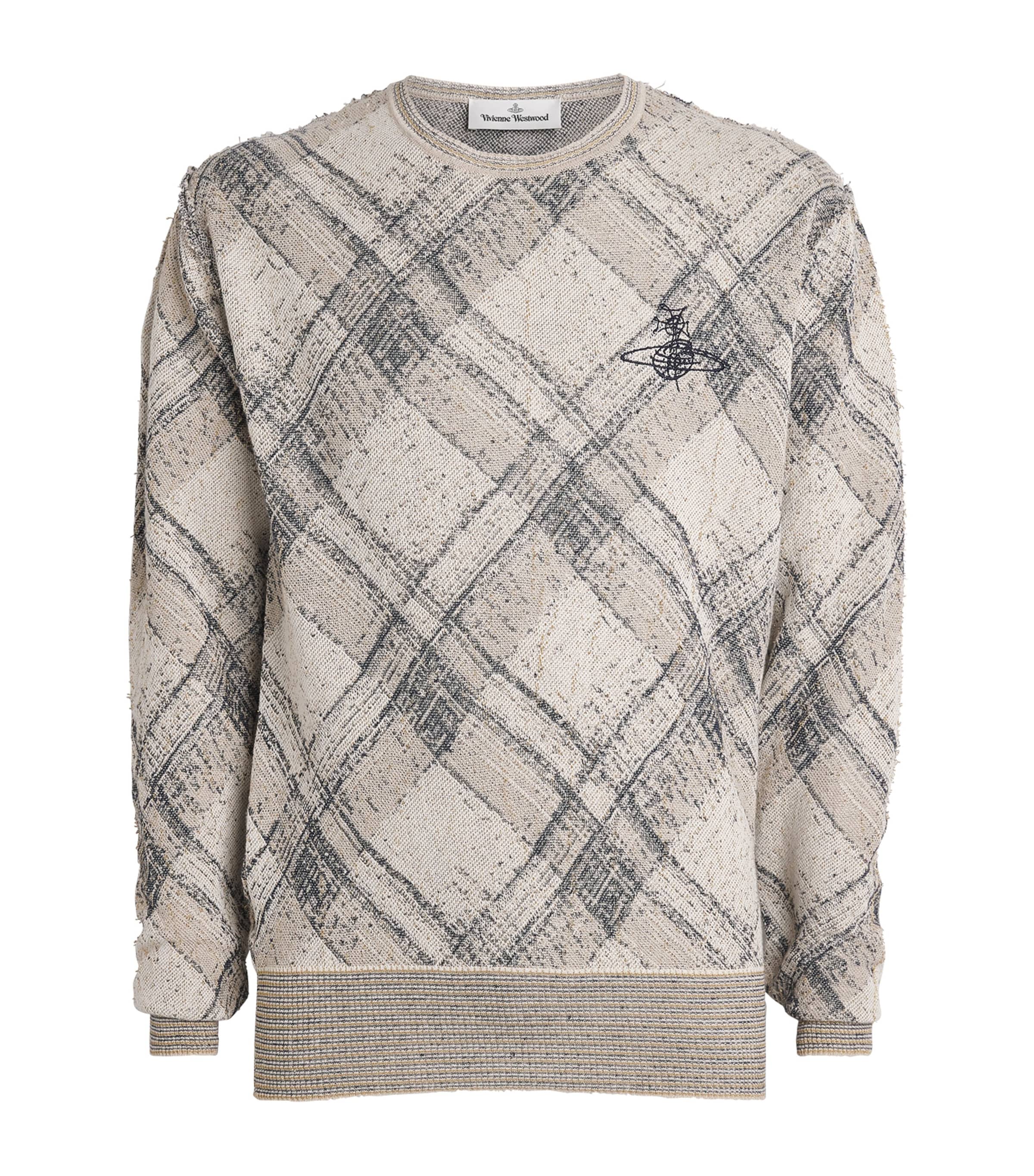 vivienne westwood♡knit Vivienne Westwood Beige & Green Half & Half Sweater Vivienne Westwood