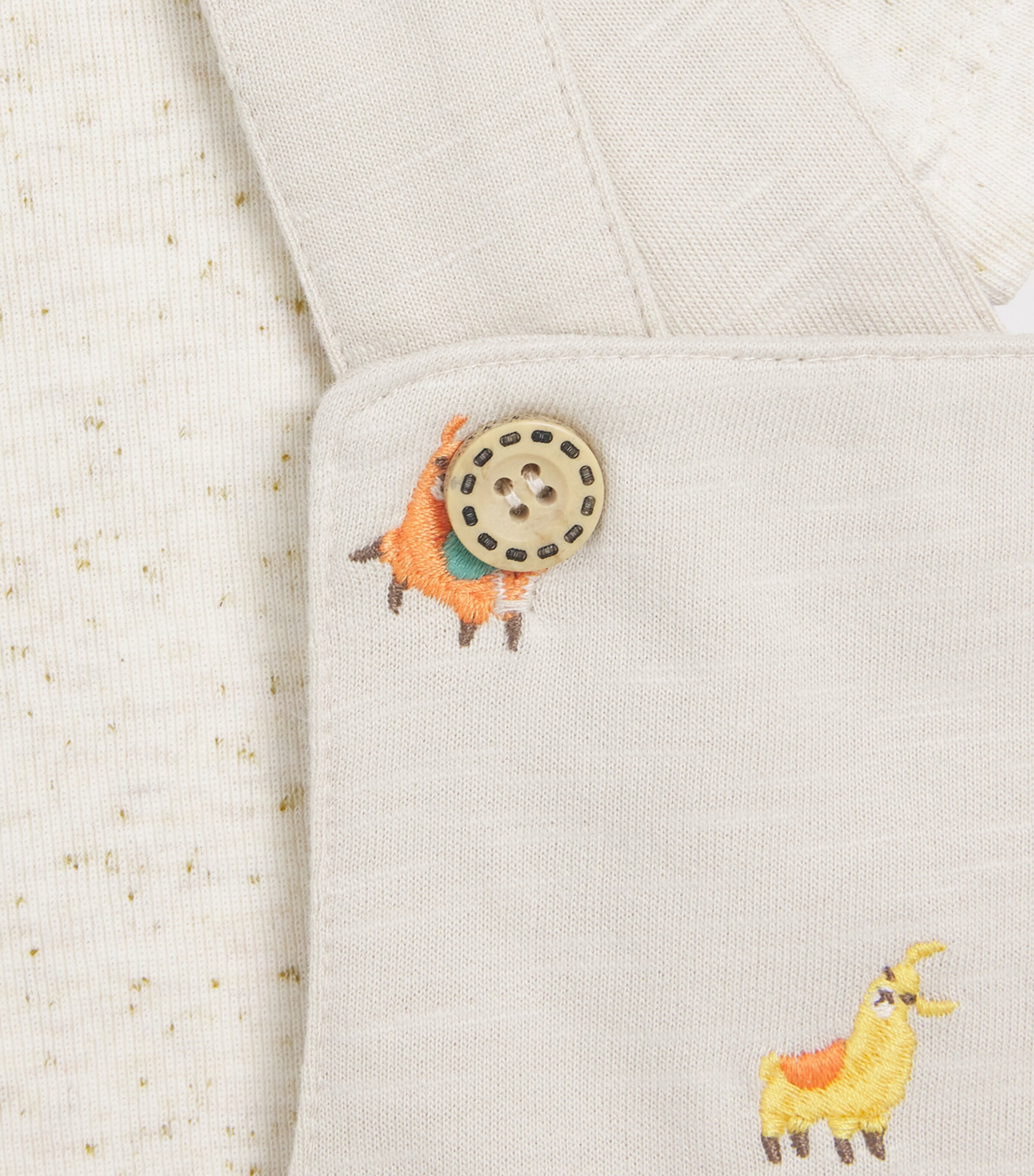 Purebaby Organic Cotton Llama Dungarees and T-Shirt Set (12-24 Months) Llabr Image 4