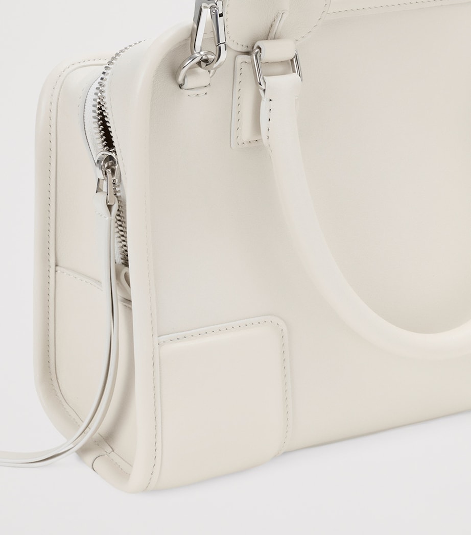 LOEWE Small Leather Amazona 180 Top-Handle Bag Soft White Image 12