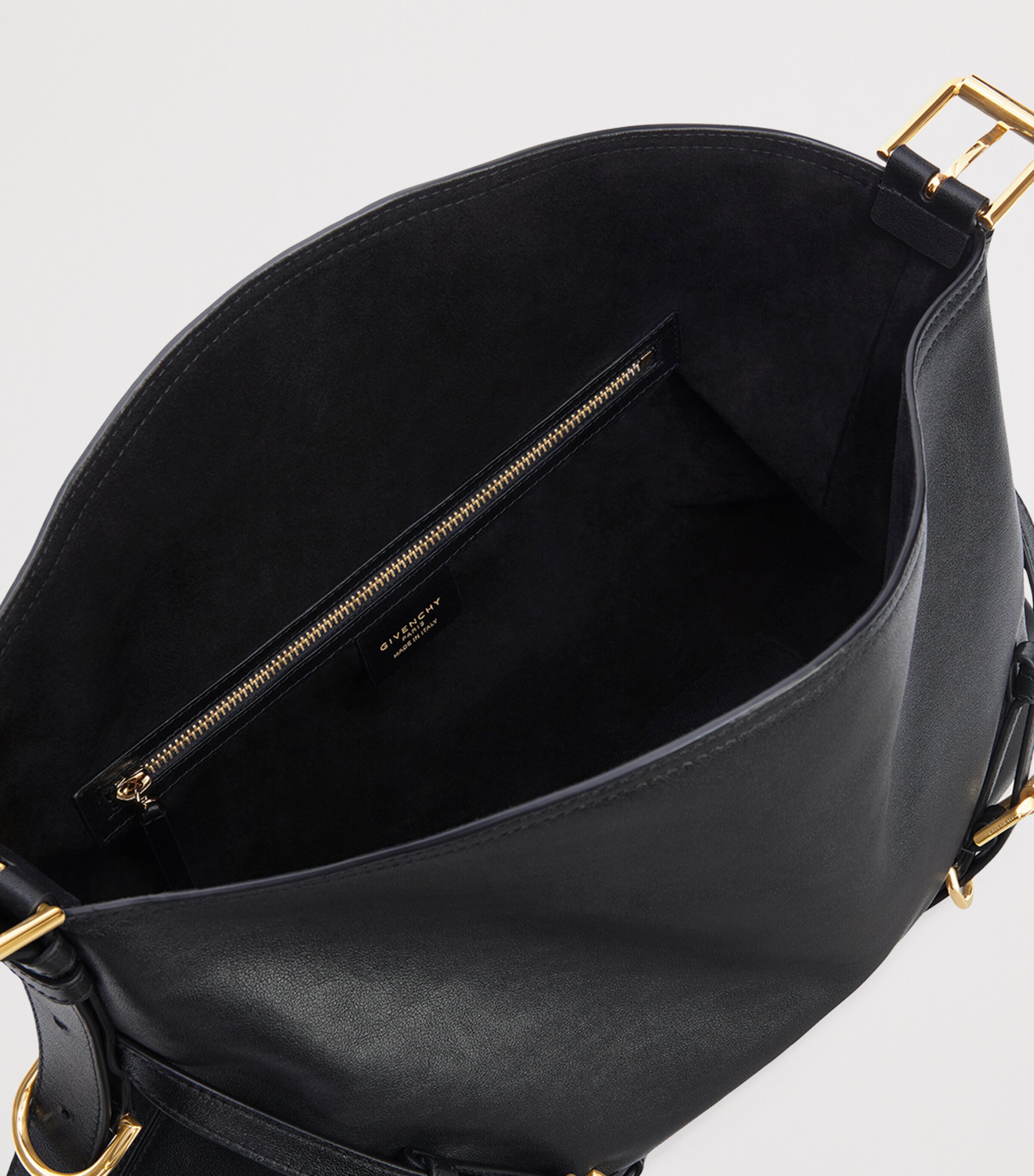 Givenchy Medium Leather Voyou Top-Handle Bag Black Image 5