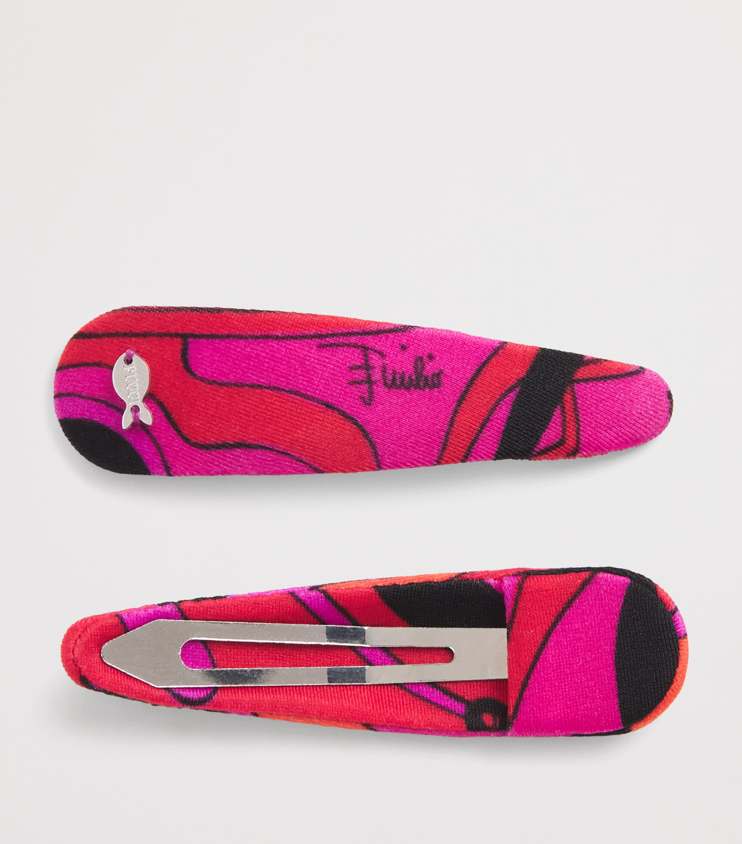 PUCCI Printed Hair Clips (Set of 2) Fuchsia Image 2