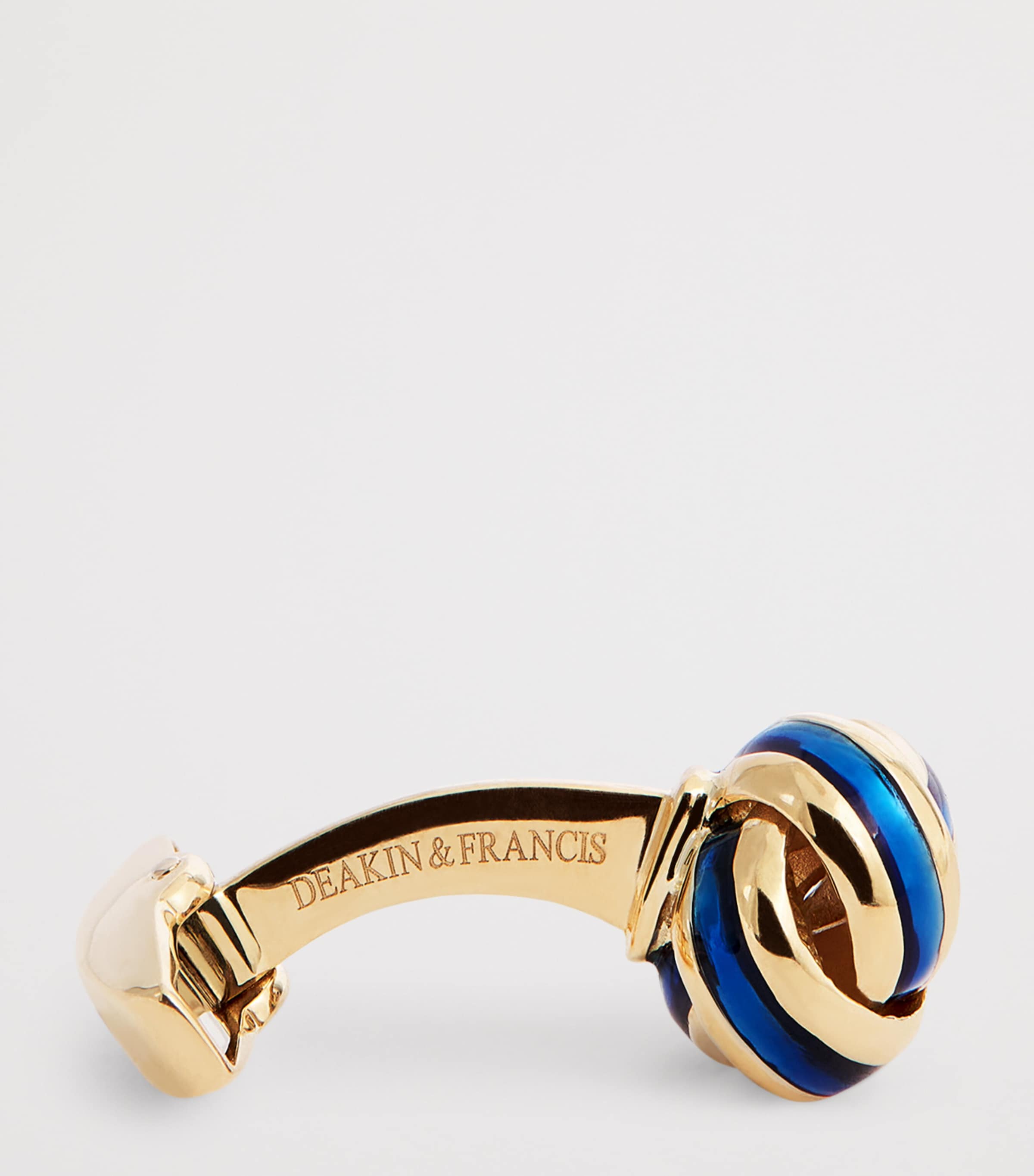 White Gold Knot Cufflinks BLUE Image 4