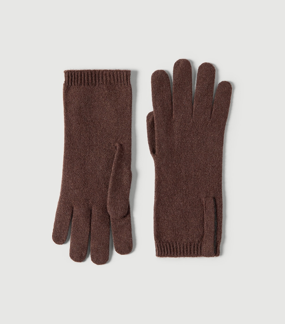 Brunello Cucinelli Cashmere Monili-Trim Gloves Image 2