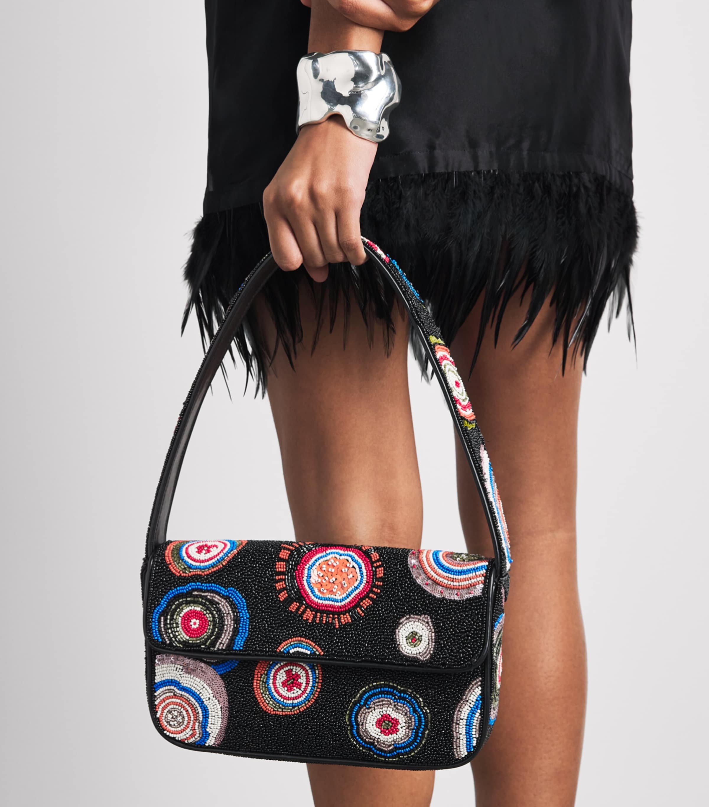 STAUD Beaded Tommy Shoulder Bag Millefiore Image 4