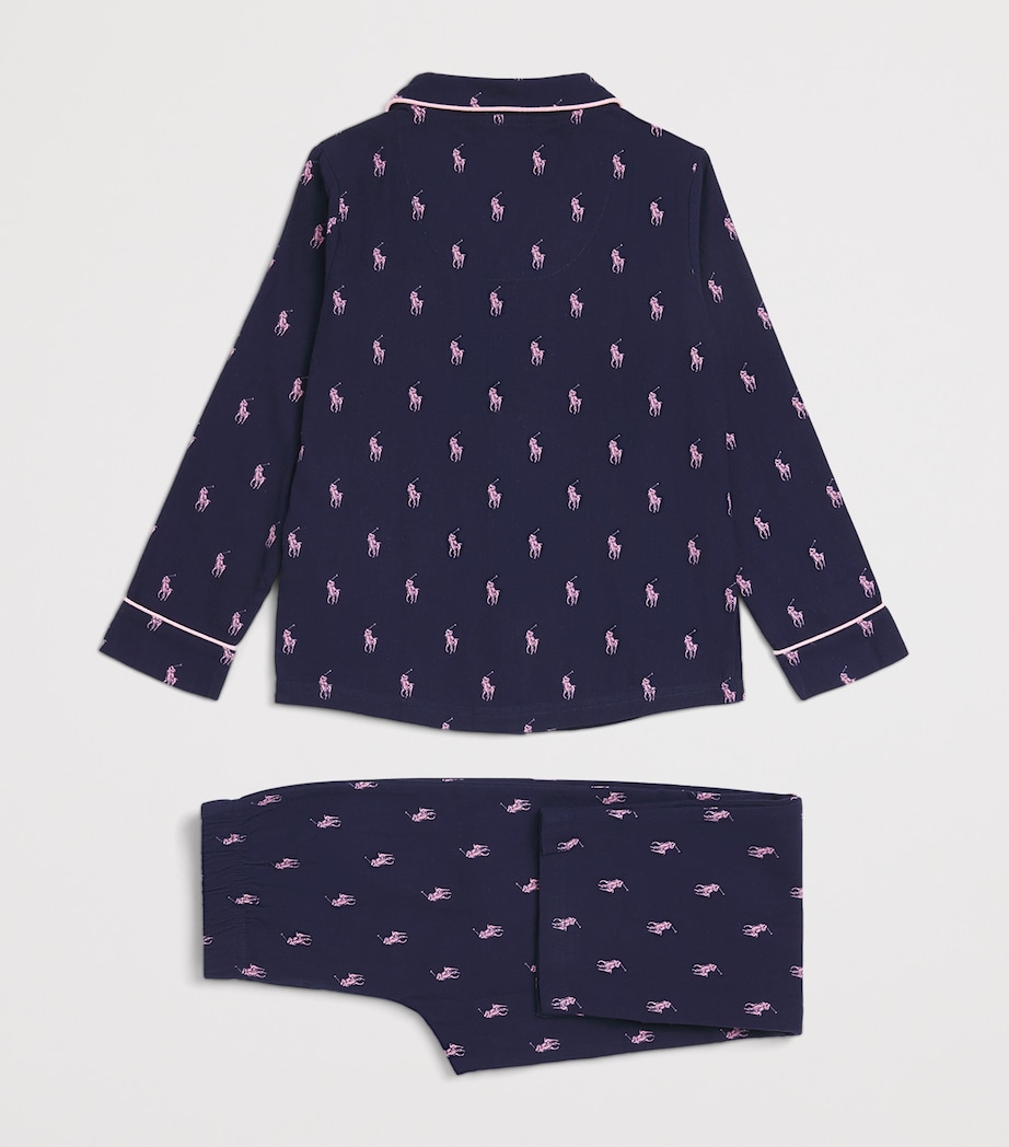 Cotton Polo Pony Pyjama Set (4-7 Years) NEWPORT NAVY Image 2