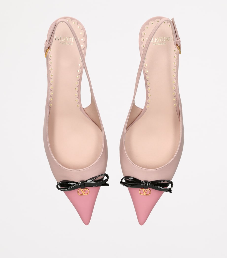 Leather Bepointy Slingback Heels 45 WHITE/COMB Image 4