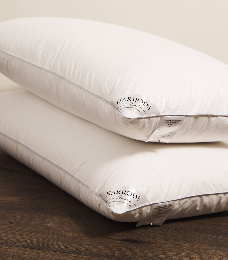 Soft/Medium Canadian Goose Down Pillow (50cm x 75cm) WHITE Image 3