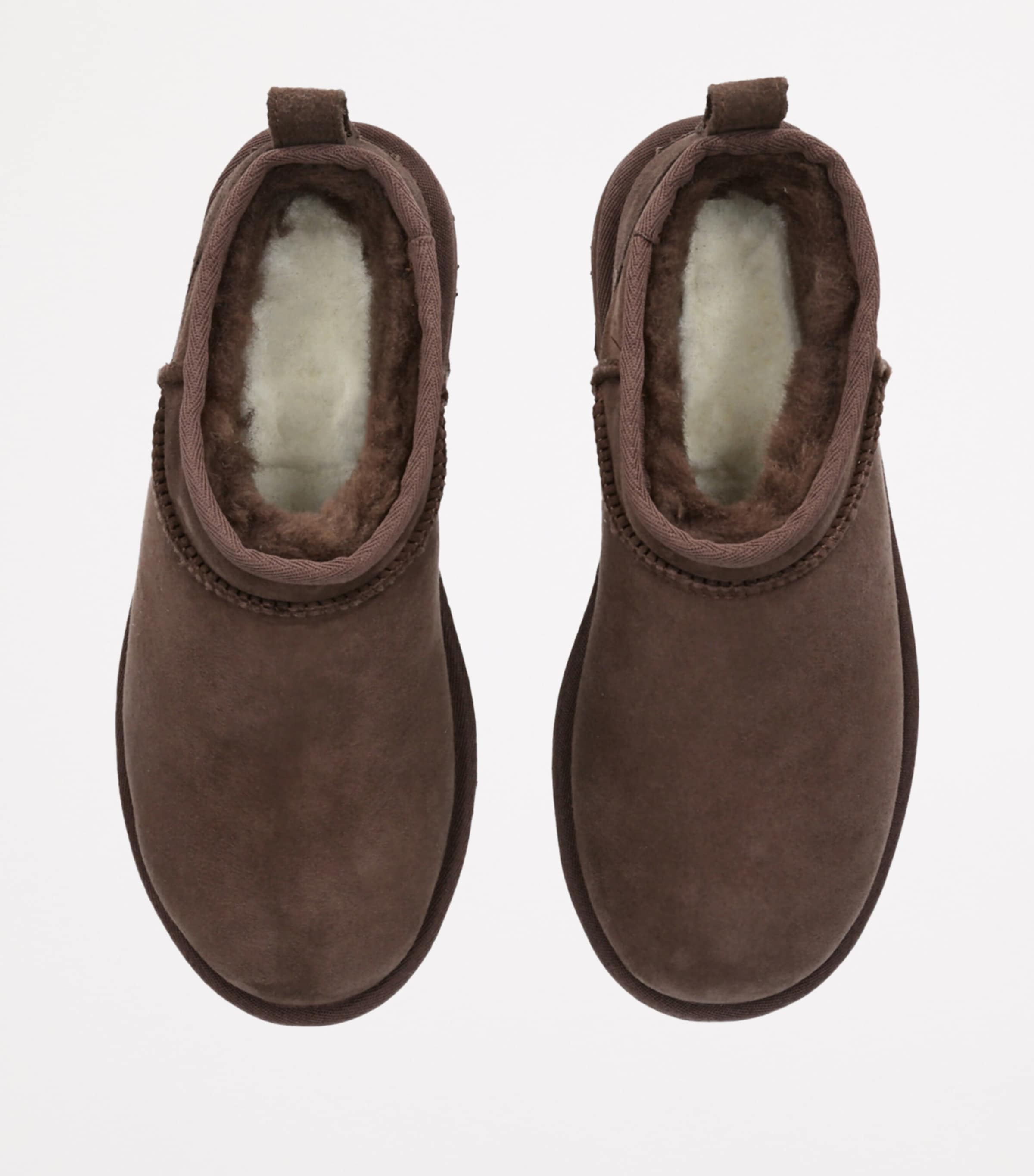 UGG Suede Classic Ultra Mini Boots Dark Brown Image 4
