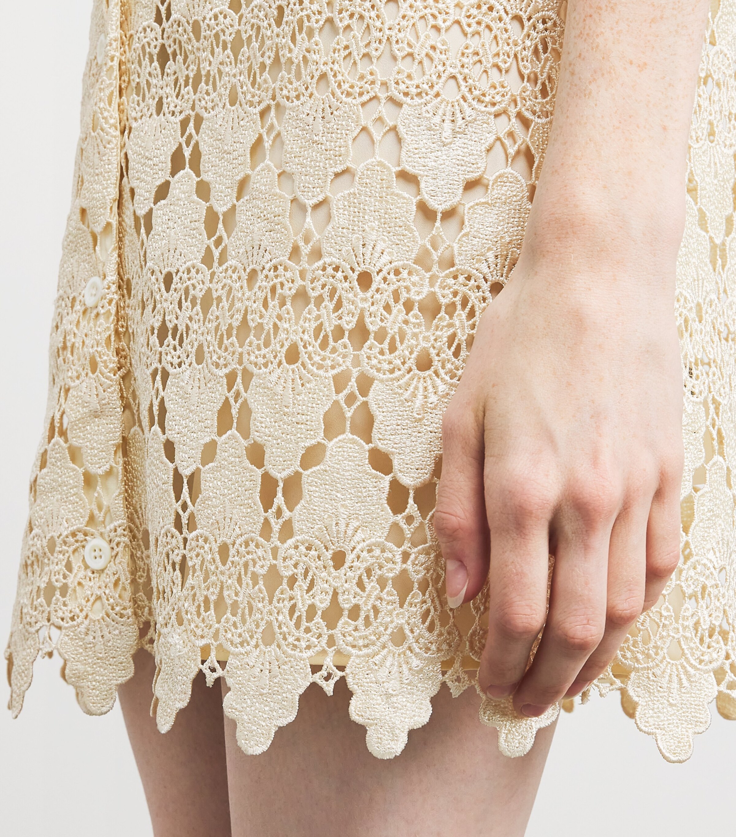 Lace The Deco Mini Dress ECRU Image 6